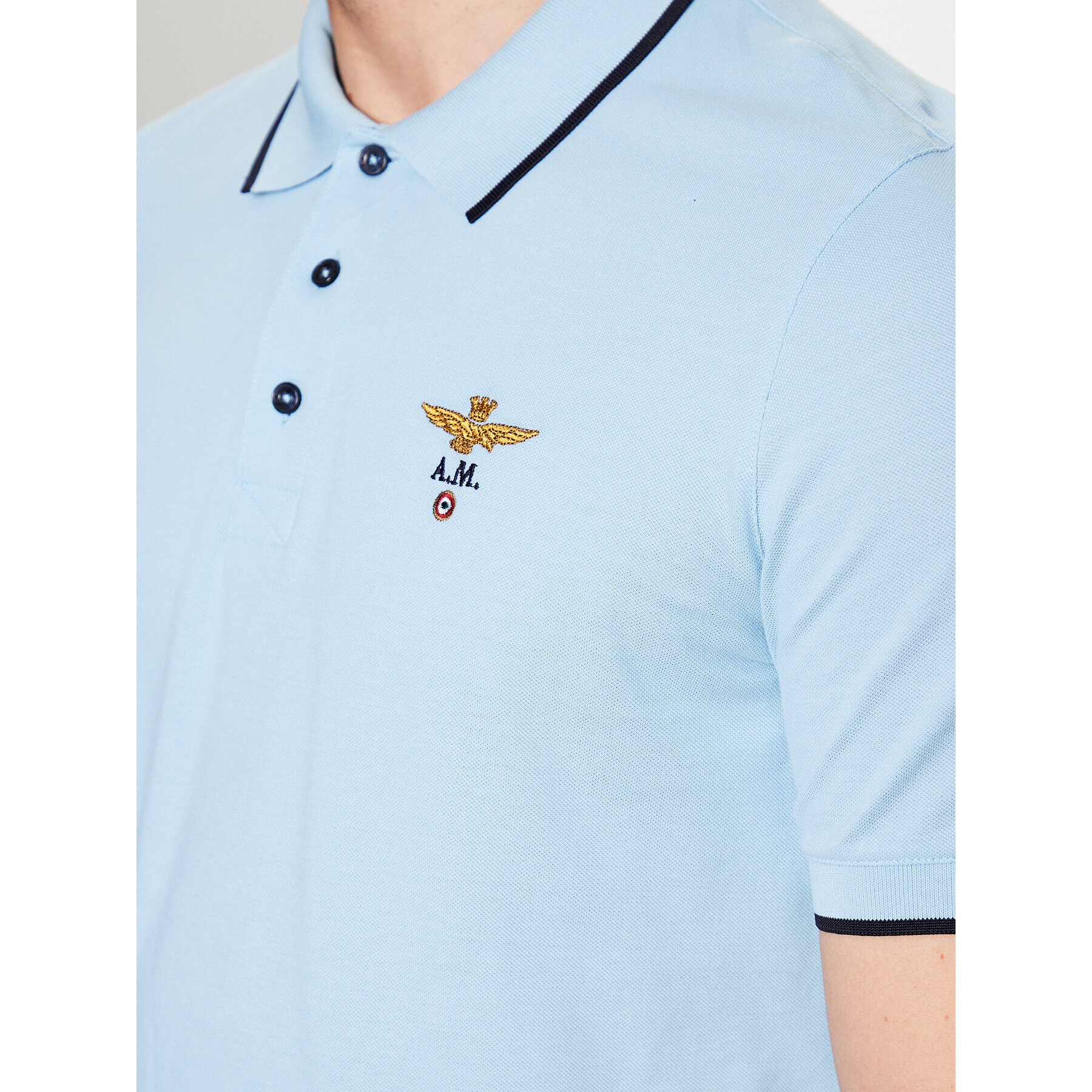 Aeronautica Militare Tricou polo 231PO1308P82 Albastru Regular Fit - Pled.ro