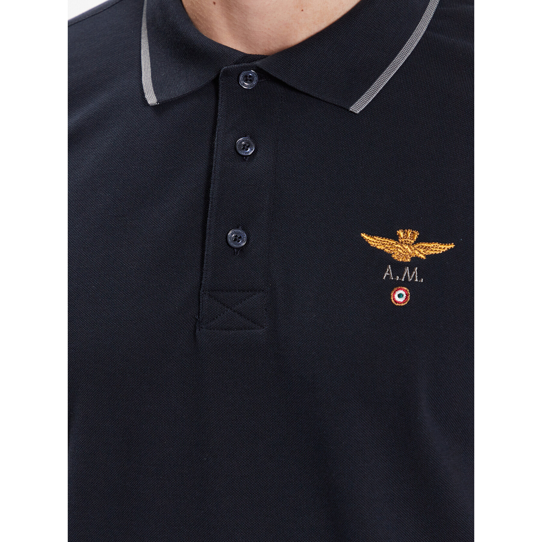 Aeronautica Militare Tricou polo 231PO1308P82 Bleumarin Regular Fit - Pled.ro