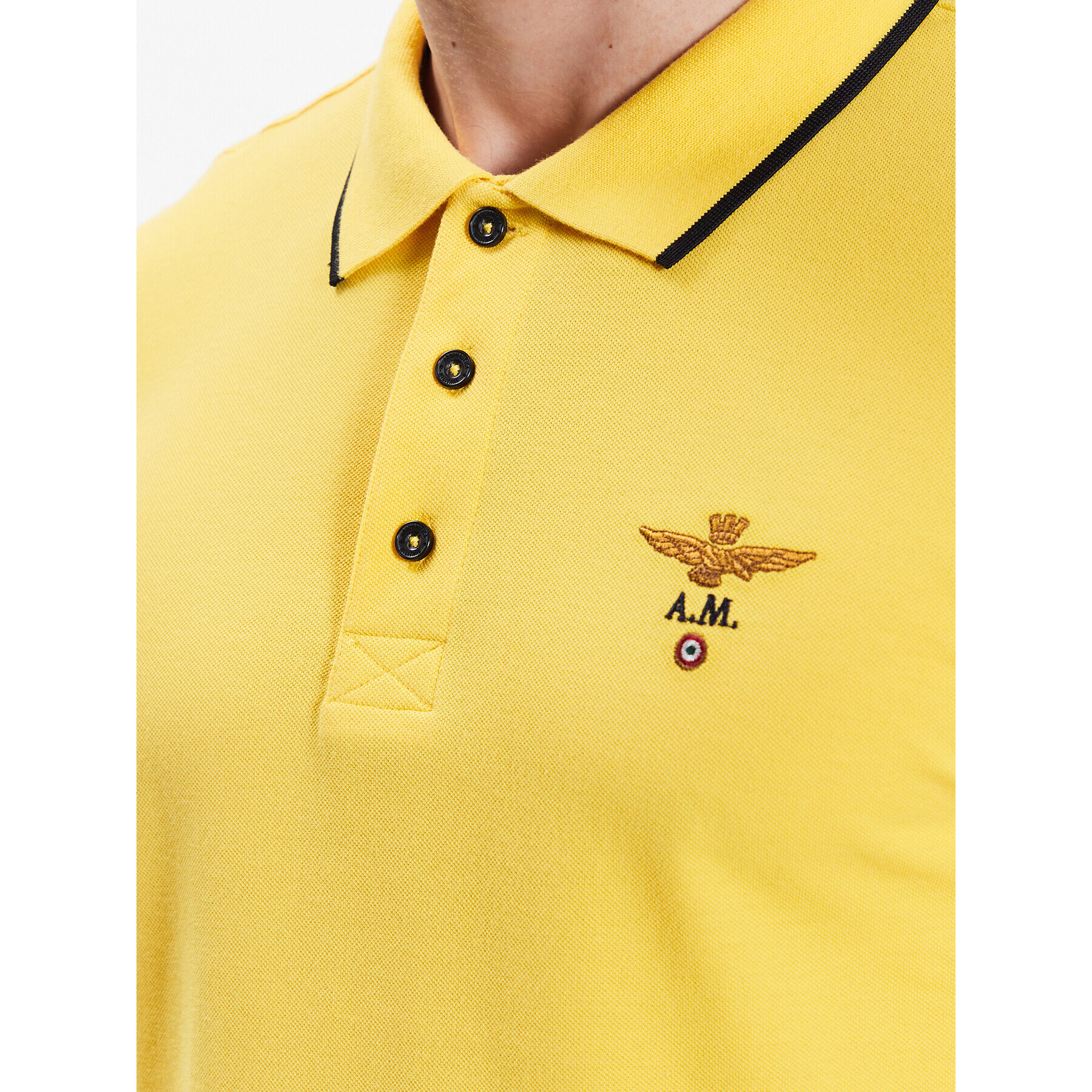 Aeronautica Militare Tricou polo 231PO1308P82 Galben Regular Fit - Pled.ro