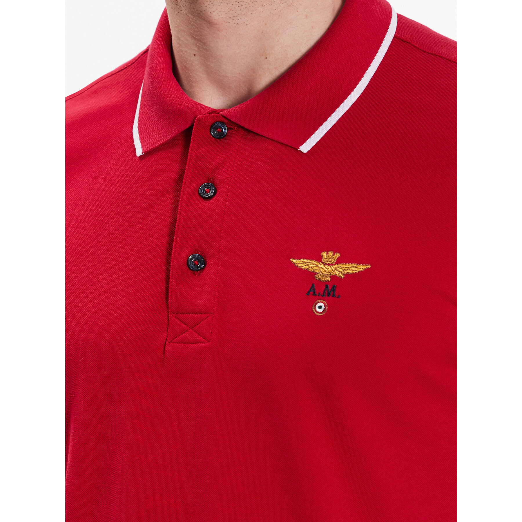 Aeronautica Militare Tricou polo 231PO1308P82 Roșu Regular Fit - Pled.ro