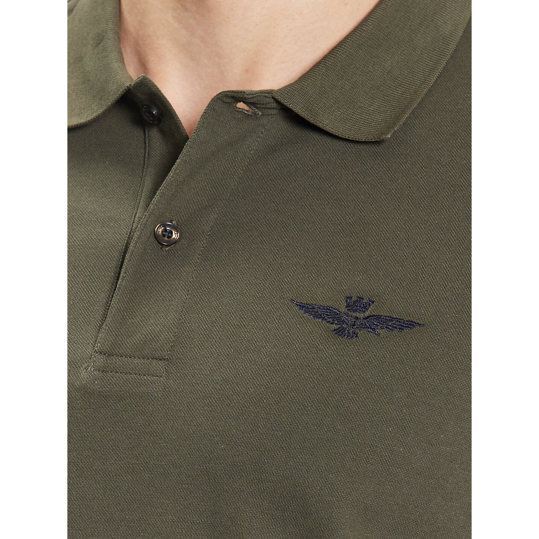 Aeronautica Militare Tricou polo 231PO1430P178 Verde Slim Fit - Pled.ro