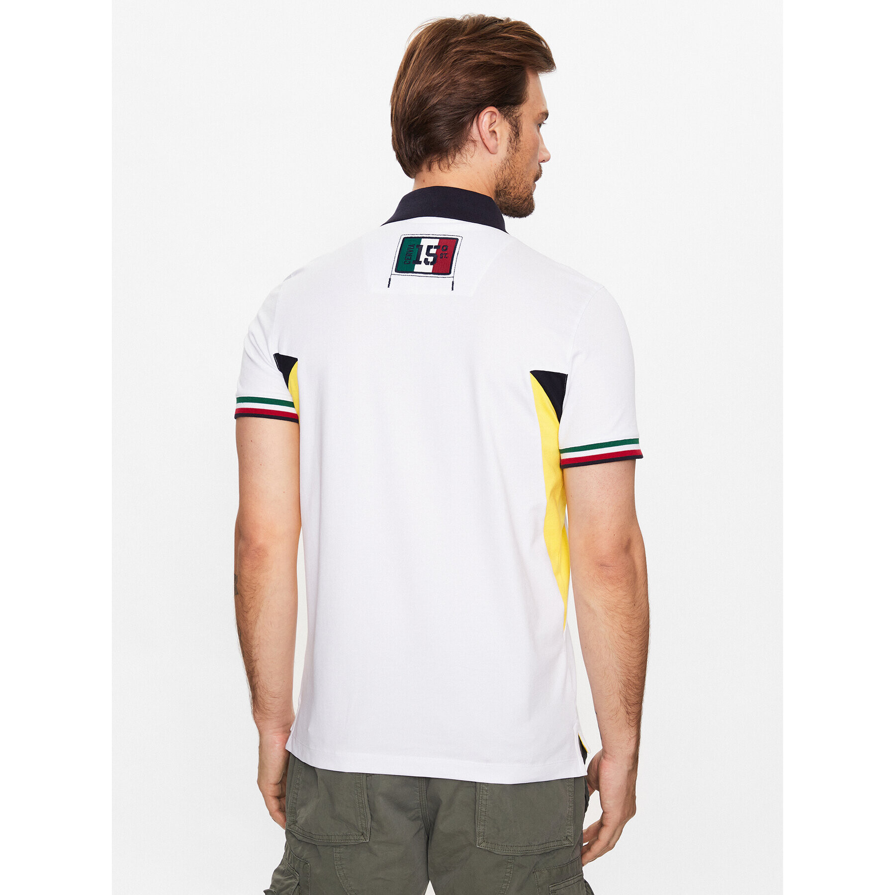 Aeronautica Militare Tricou polo 231PO1677P199 Alb Regular Fit - Pled.ro