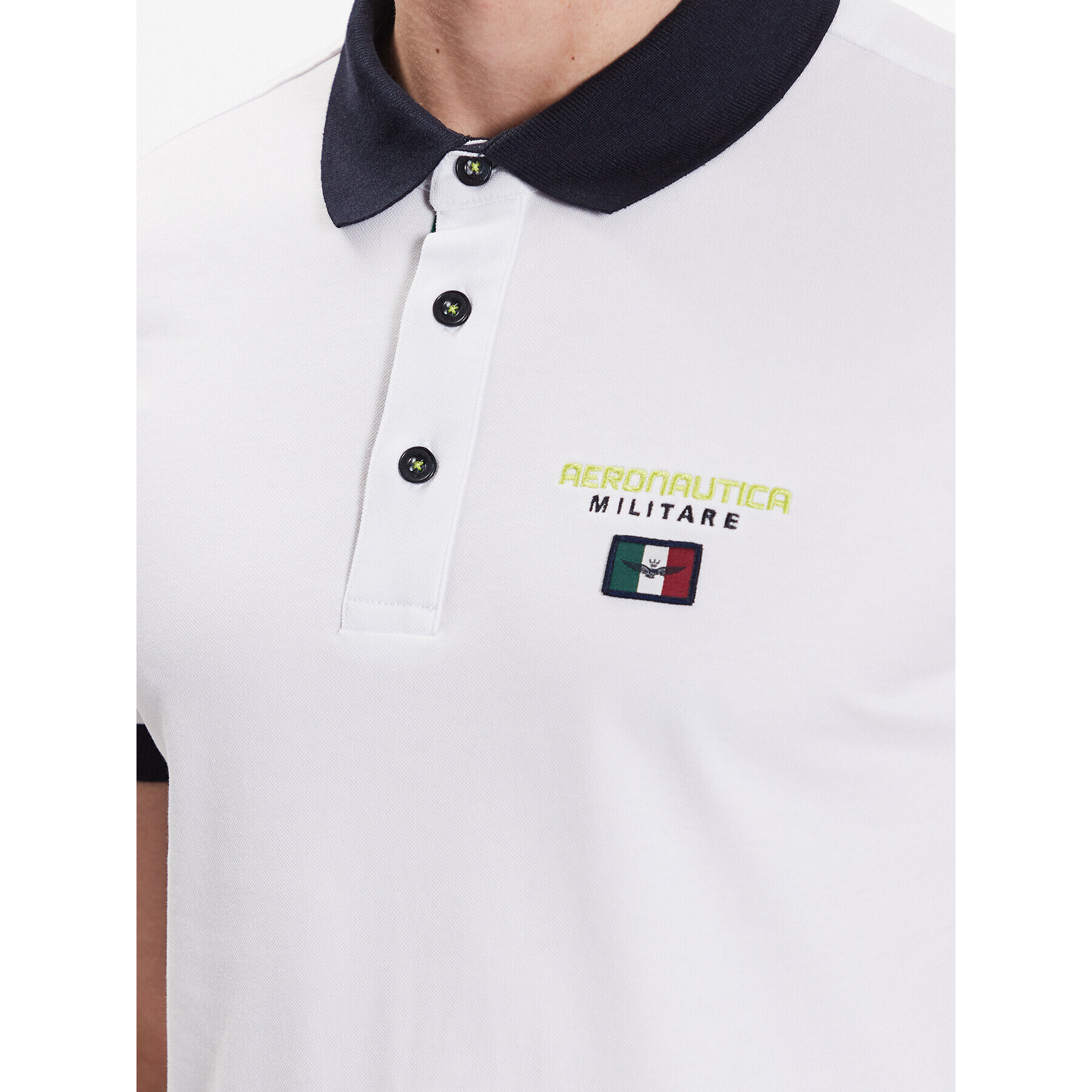 Aeronautica Militare Tricou polo 231PO1679P173 Alb Regular Fit - Pled.ro