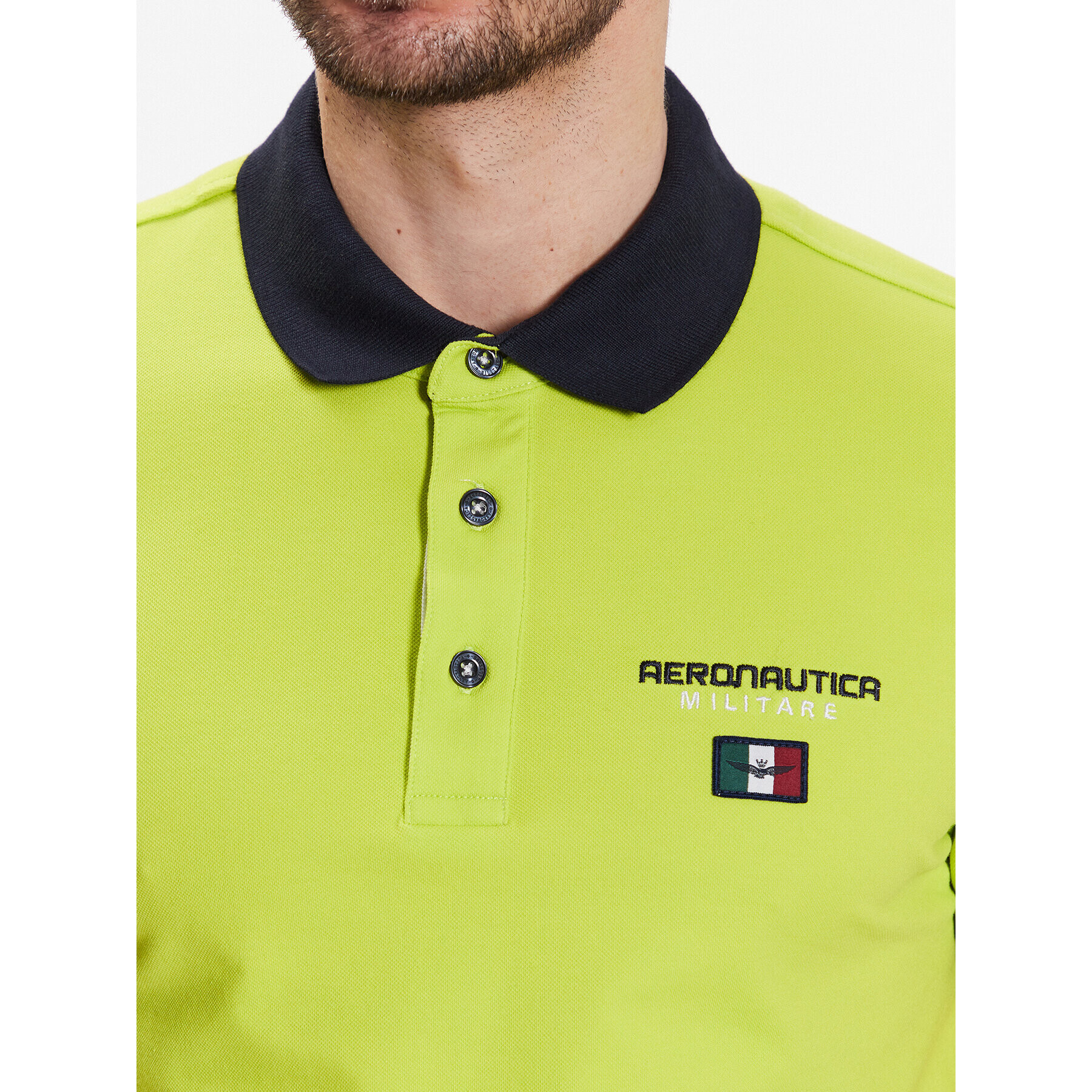 Aeronautica Militare Tricou polo 231PO1679P173 Verde Regular Fit - Pled.ro