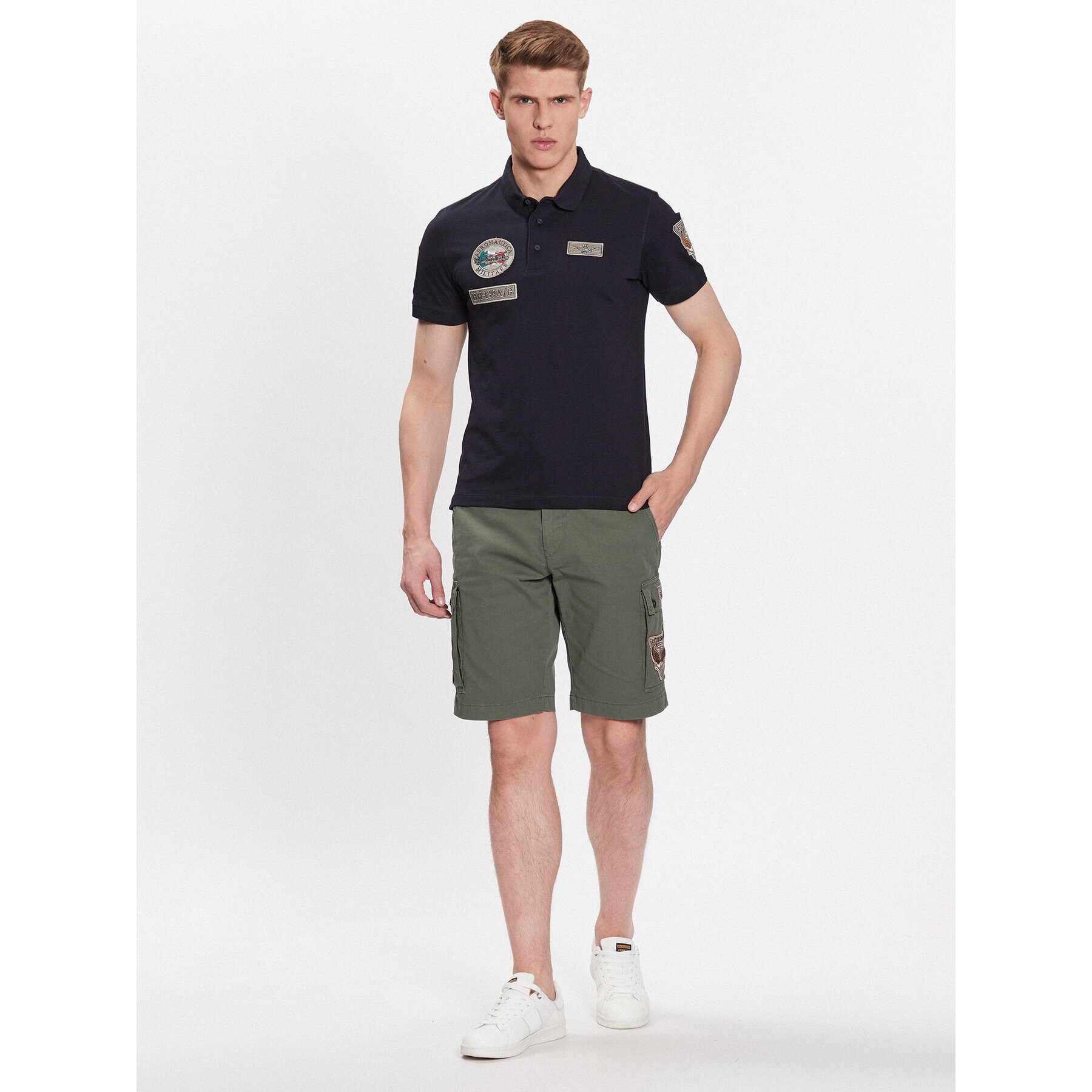 Aeronautica Militare Tricou polo 231PO1682P192 Bleumarin Regular Fit - Pled.ro