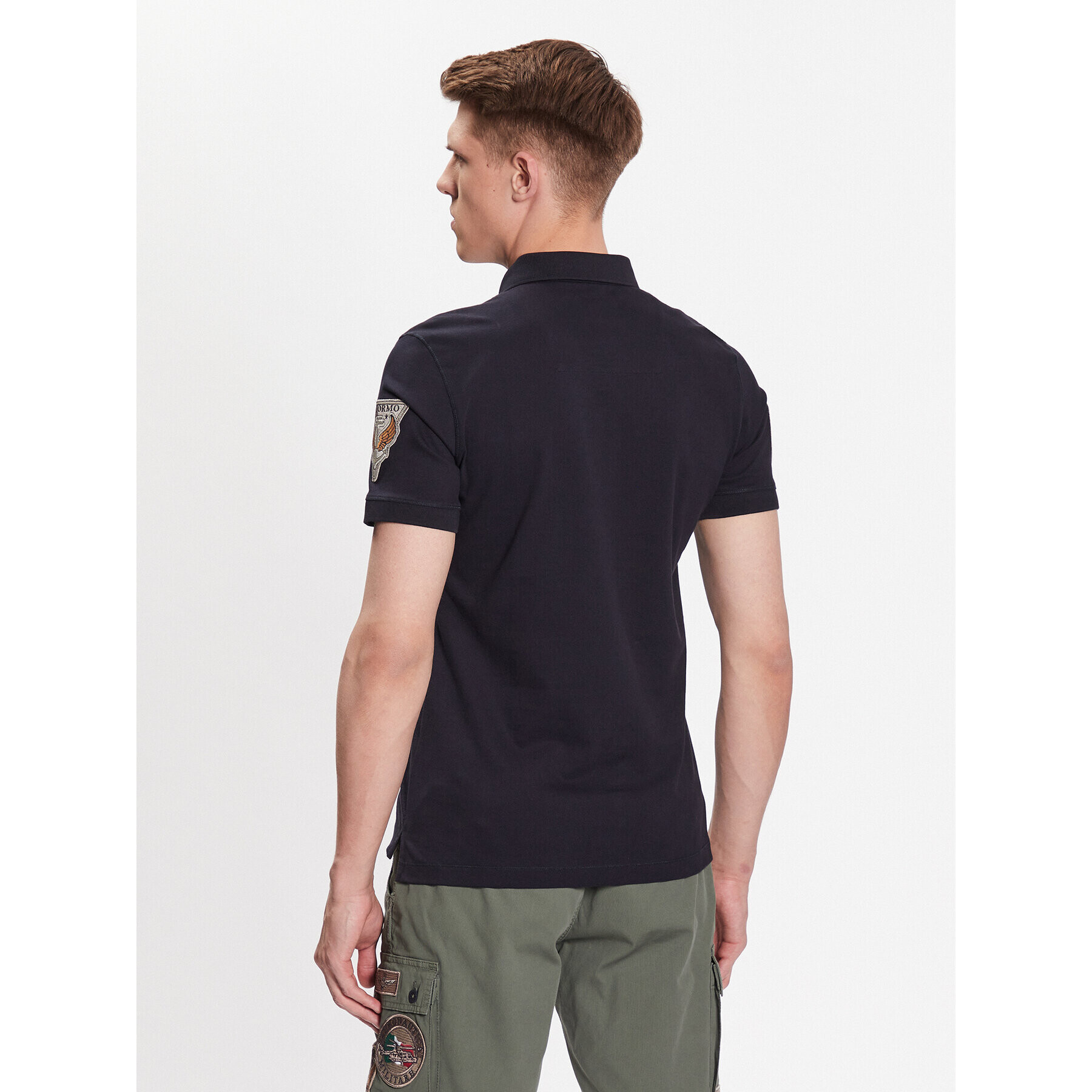 Aeronautica Militare Tricou polo 231PO1682P192 Bleumarin Regular Fit - Pled.ro