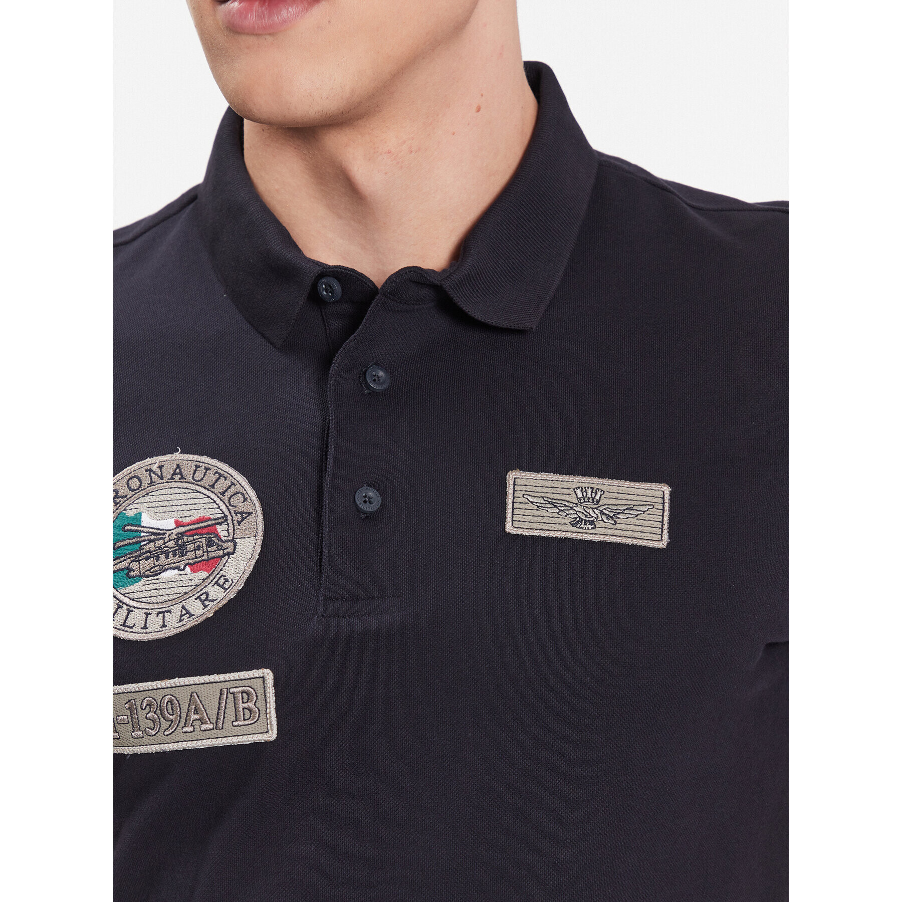 Aeronautica Militare Tricou polo 231PO1682P192 Bleumarin Regular Fit - Pled.ro