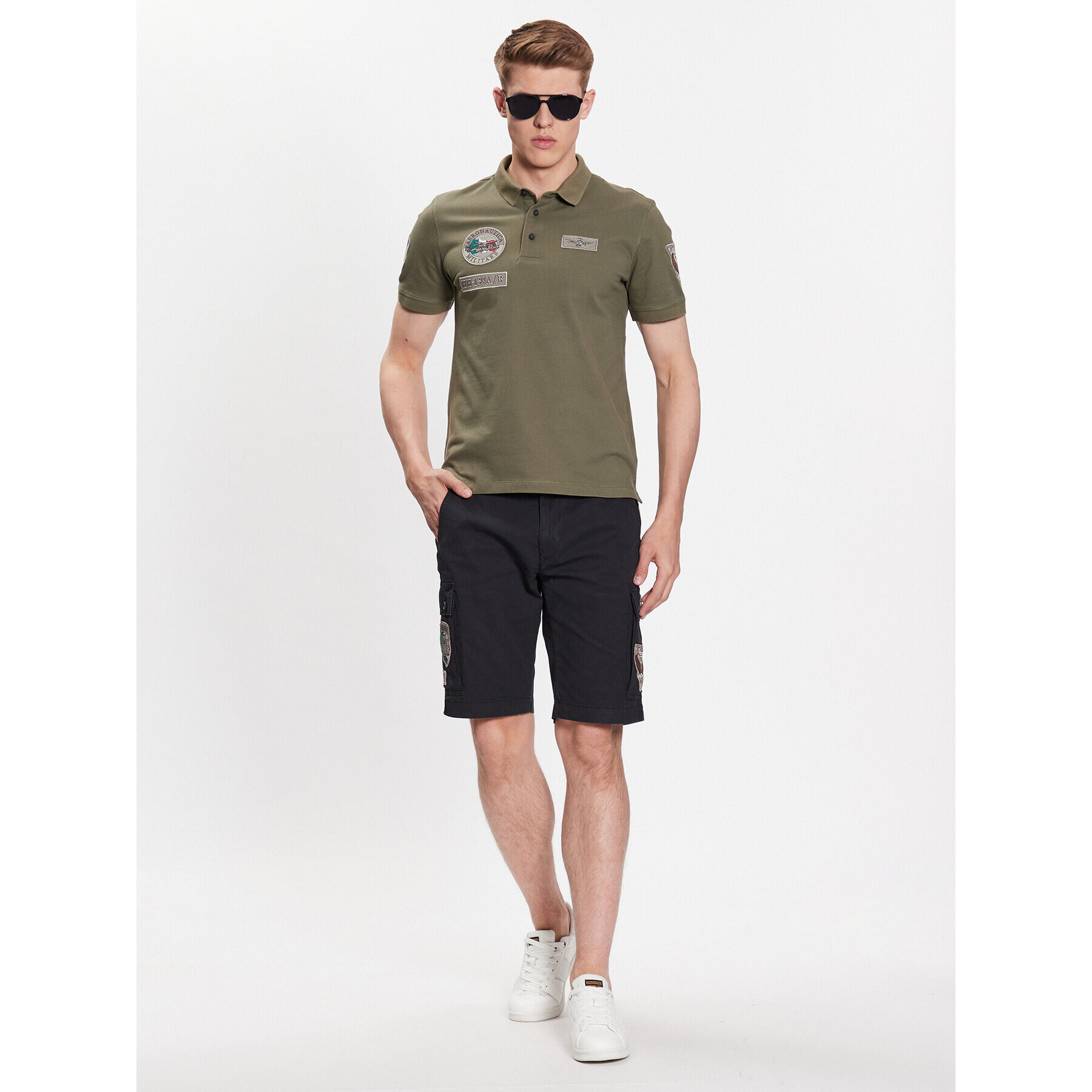 Aeronautica Militare Tricou polo 231PO1682P192 Verde Regular Fit - Pled.ro