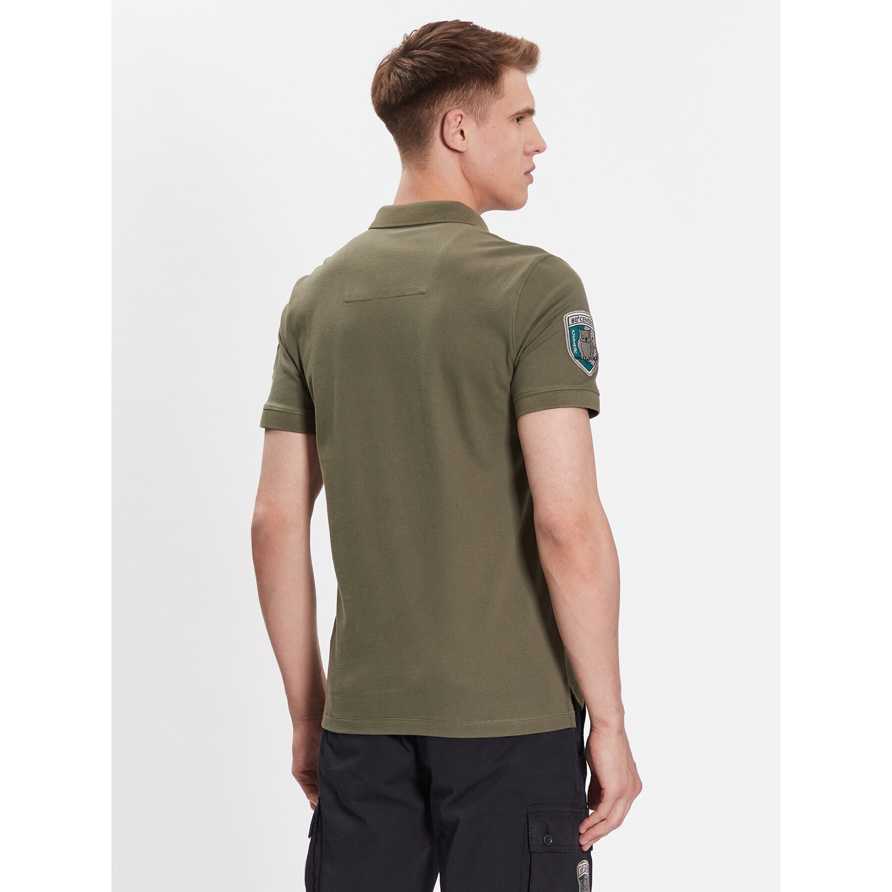 Aeronautica Militare Tricou polo 231PO1682P192 Verde Regular Fit - Pled.ro