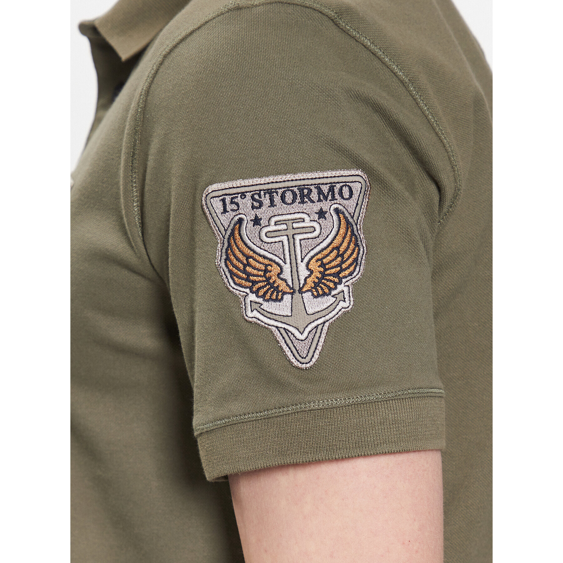 Aeronautica Militare Tricou polo 231PO1682P192 Verde Regular Fit - Pled.ro