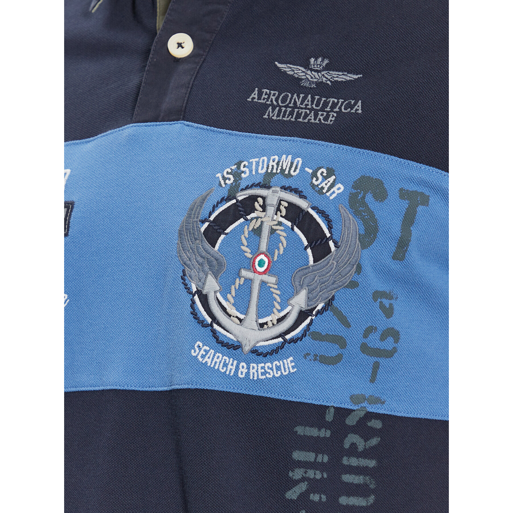 Aeronautica Militare Tricou polo 231PO1683P310 Bleumarin Regular Fit - Pled.ro