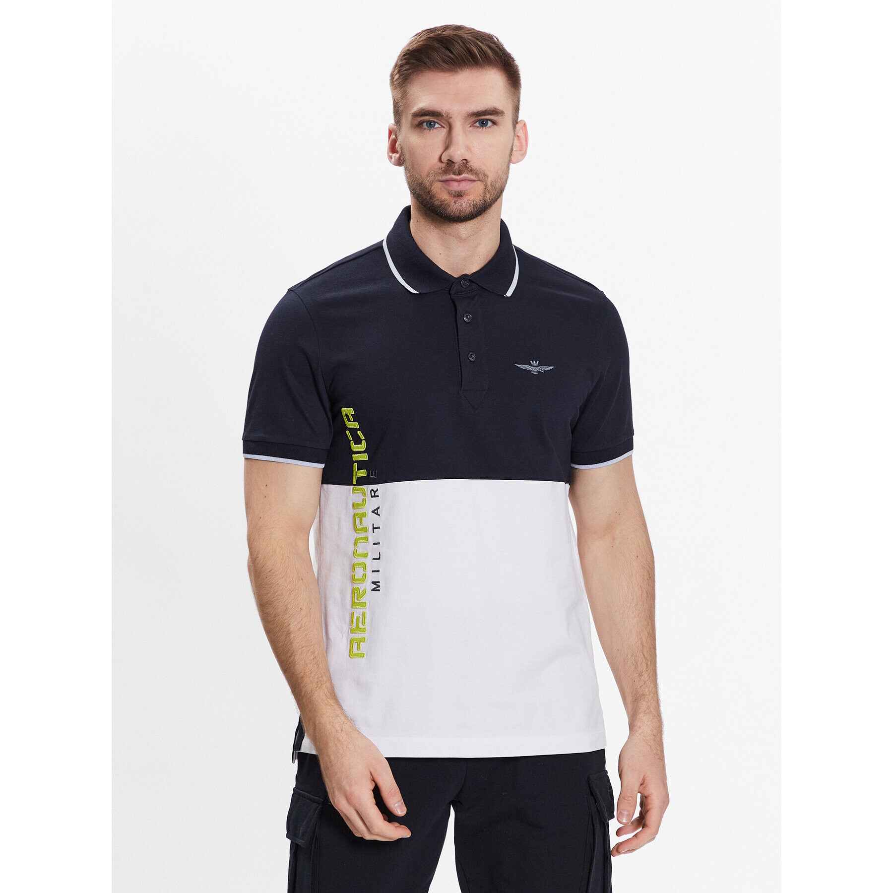 Aeronautica Militare Tricou polo 231PO1684P173 Bleumarin Regular Fit - Pled.ro