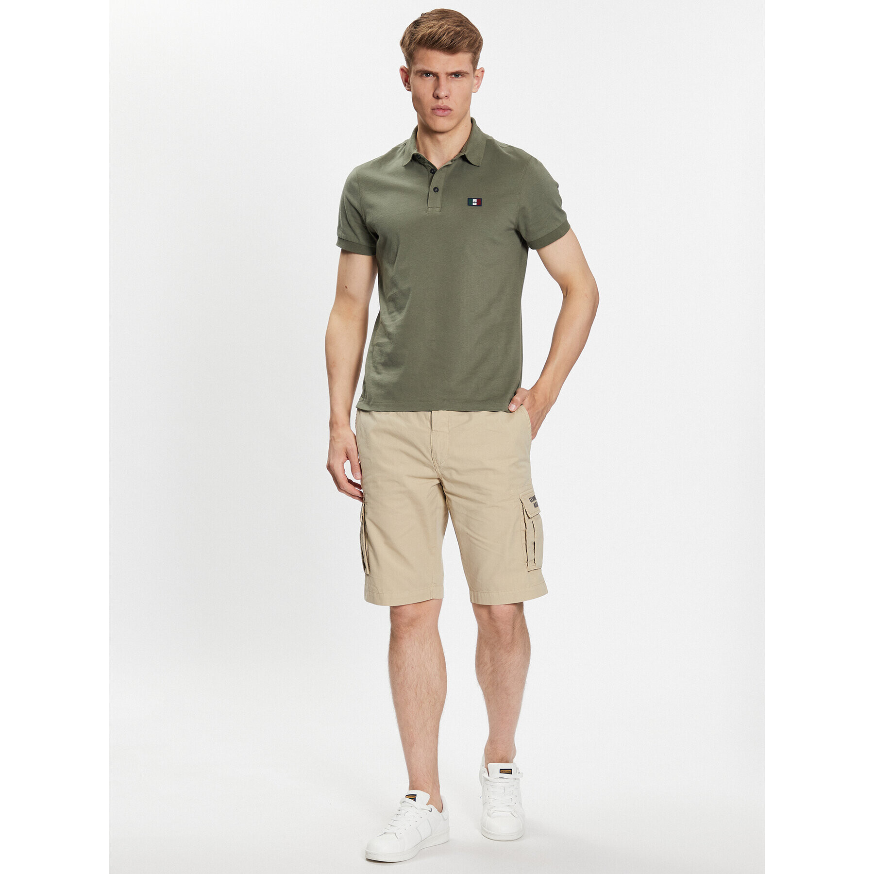 Aeronautica Militare Tricou polo 231PO1685J602 Verde Regular Fit - Pled.ro