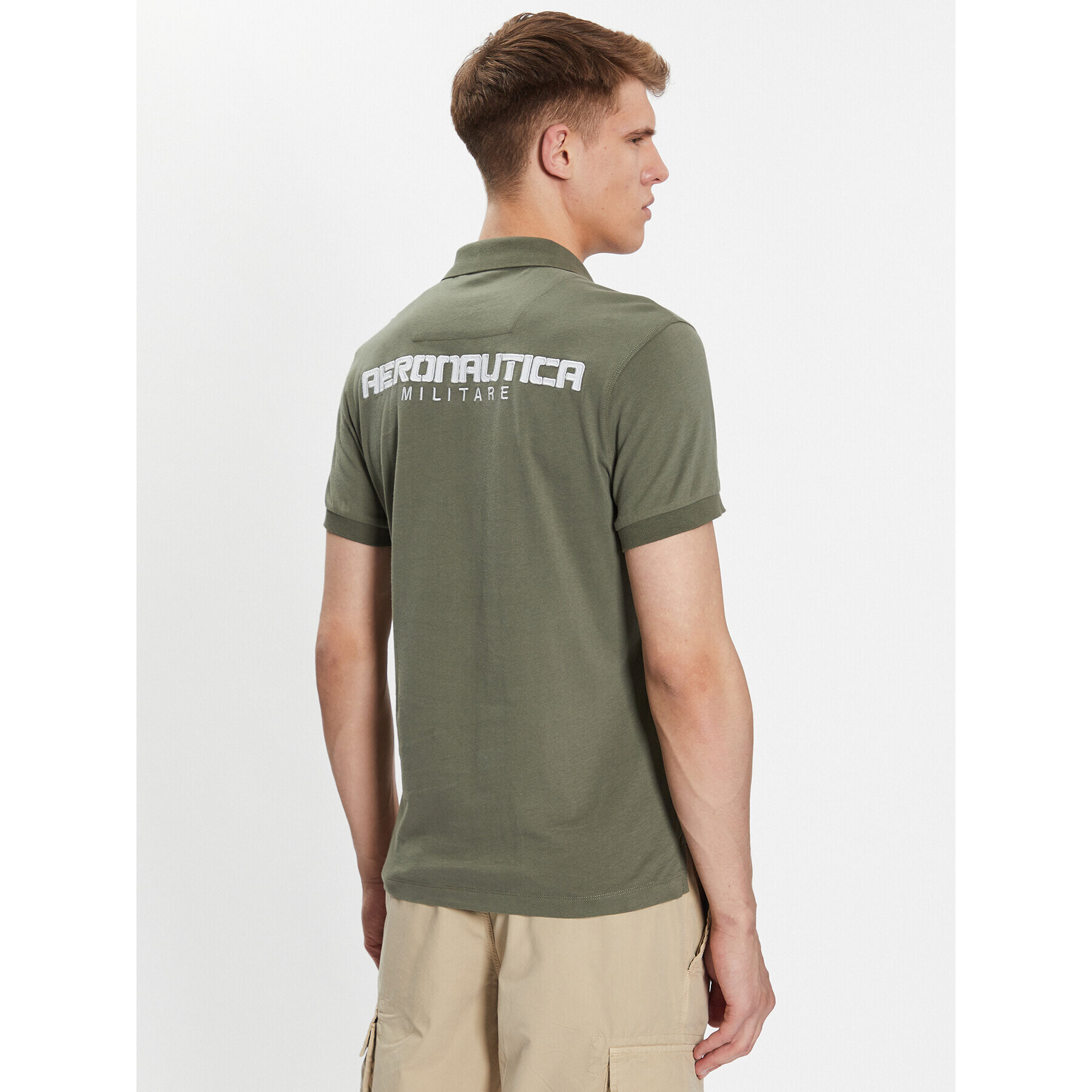 Aeronautica Militare Tricou polo 231PO1685J602 Verde Regular Fit - Pled.ro