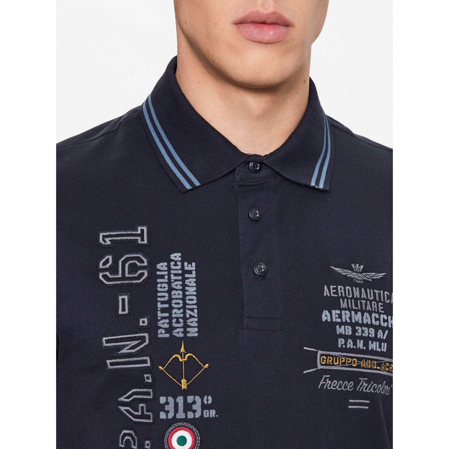 Aeronautica Militare Tricou polo 231PO1686P173 Bleumarin Regular Fit - Pled.ro