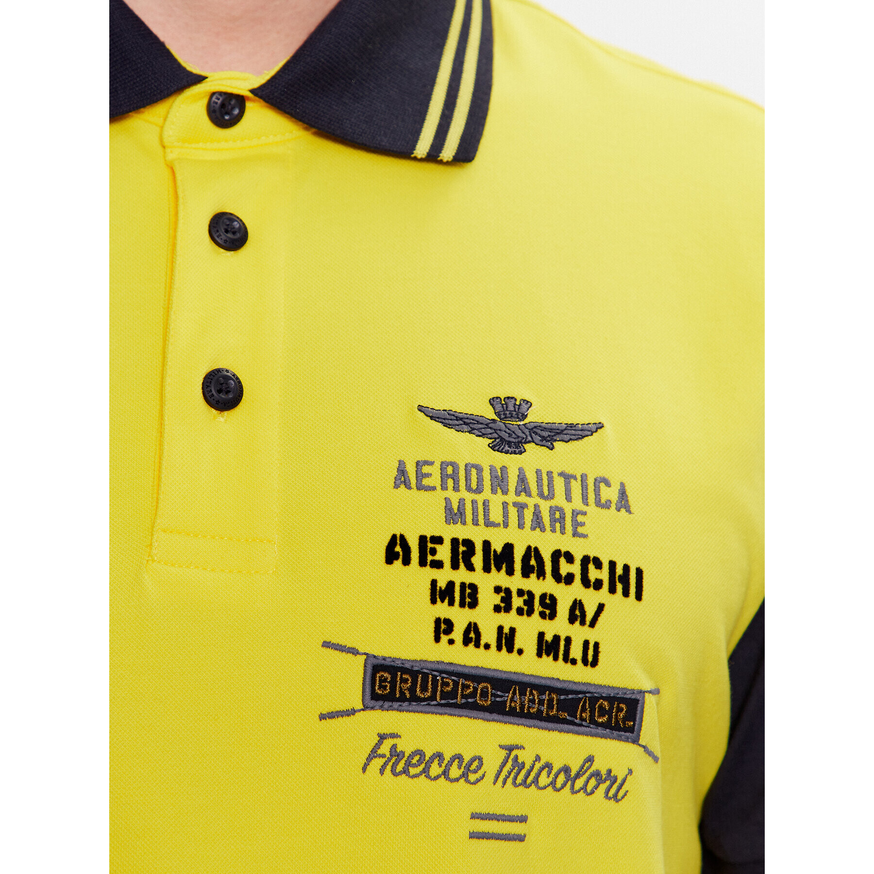 Aeronautica Militare Tricou polo 231PO1686P173 Galben Regular Fit - Pled.ro