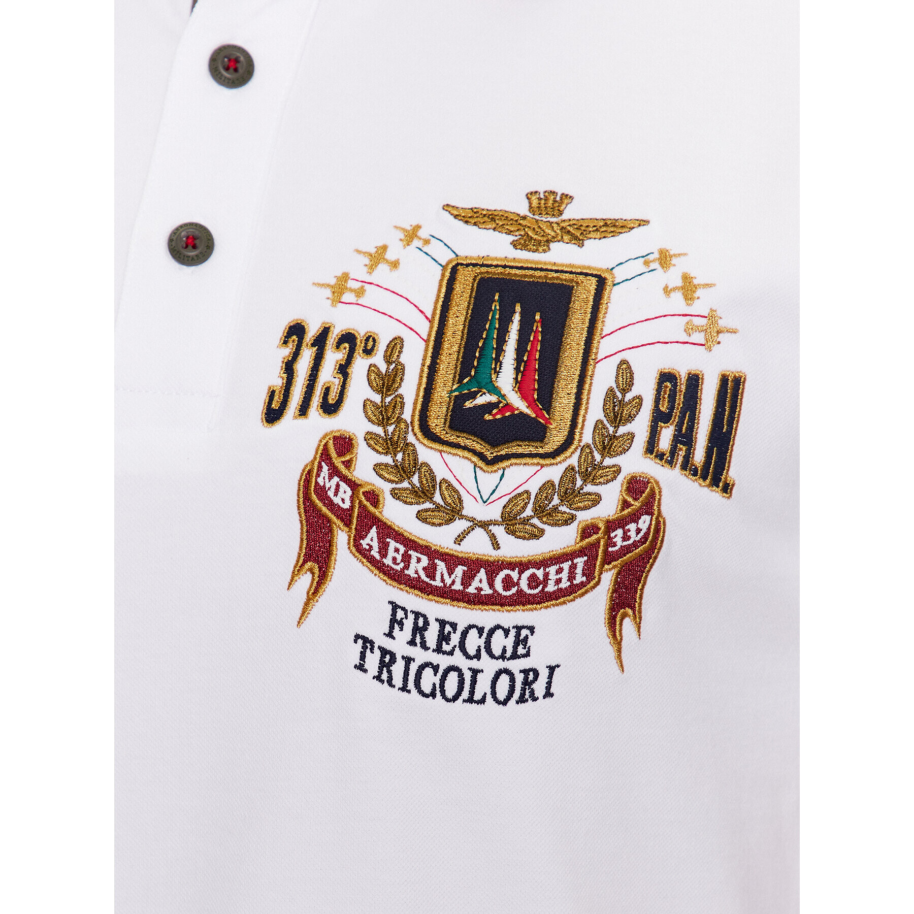 Aeronautica Militare Tricou polo 231PO1687P314 Alb Regular Fit - Pled.ro