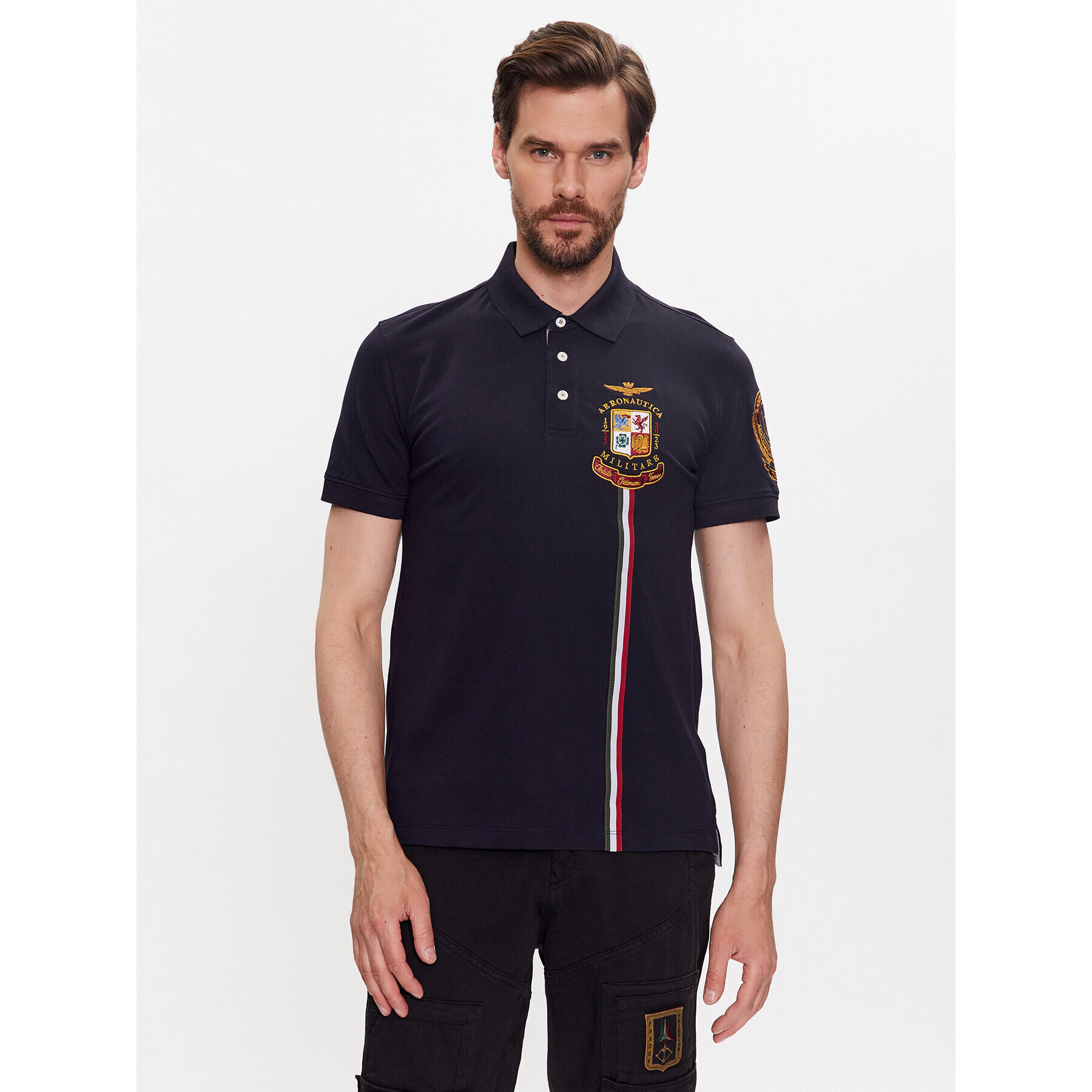 Aeronautica Militare Tricou polo 231PO1691P191 Bleumarin Regular Fit - Pled.ro