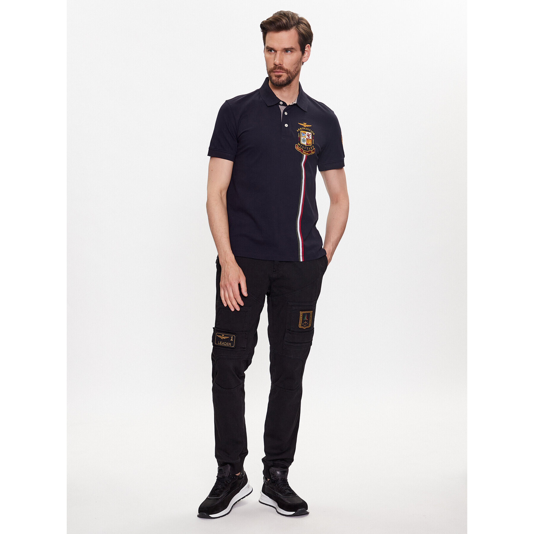 Aeronautica Militare Tricou polo 231PO1691P191 Bleumarin Regular Fit - Pled.ro