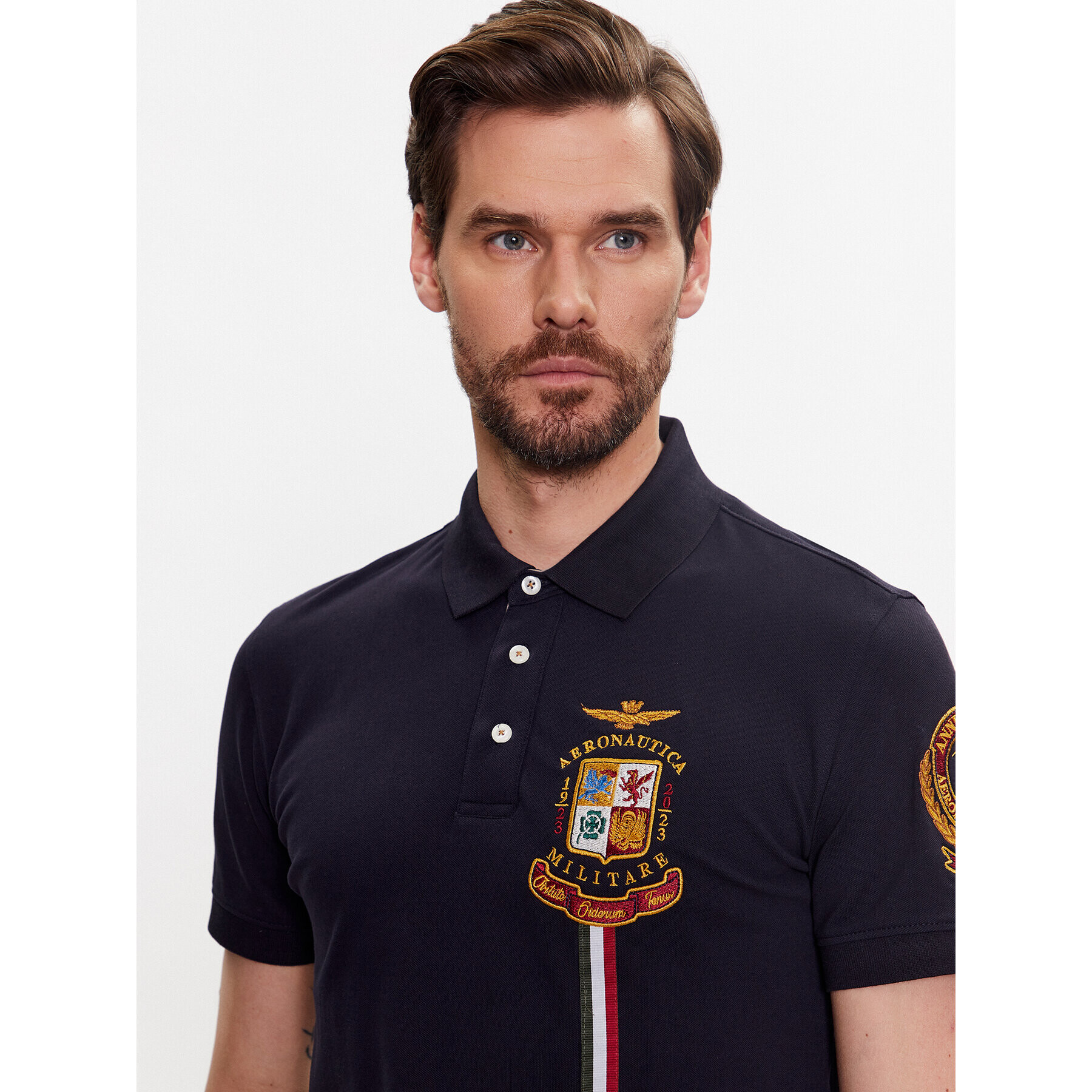 Aeronautica Militare Tricou polo 231PO1691P191 Bleumarin Regular Fit - Pled.ro