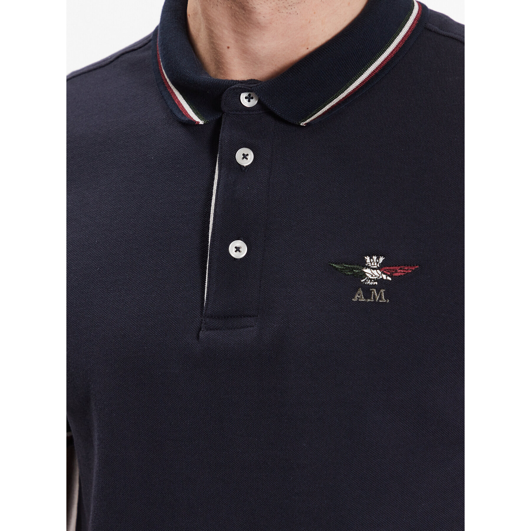 Aeronautica Militare Tricou polo 231PO1692P315 Bleumarin Regular Fit - Pled.ro