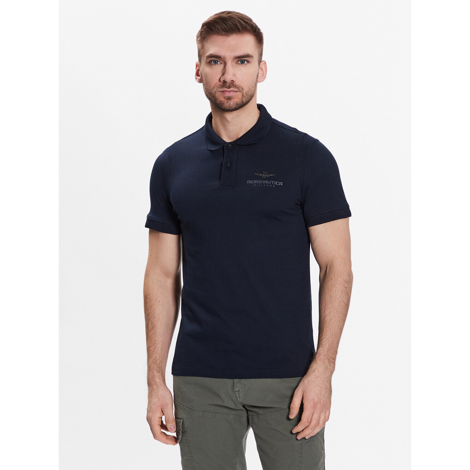 Aeronautica Militare Tricou polo 231PO1694J593 Bleumarin Regular Fit - Pled.ro