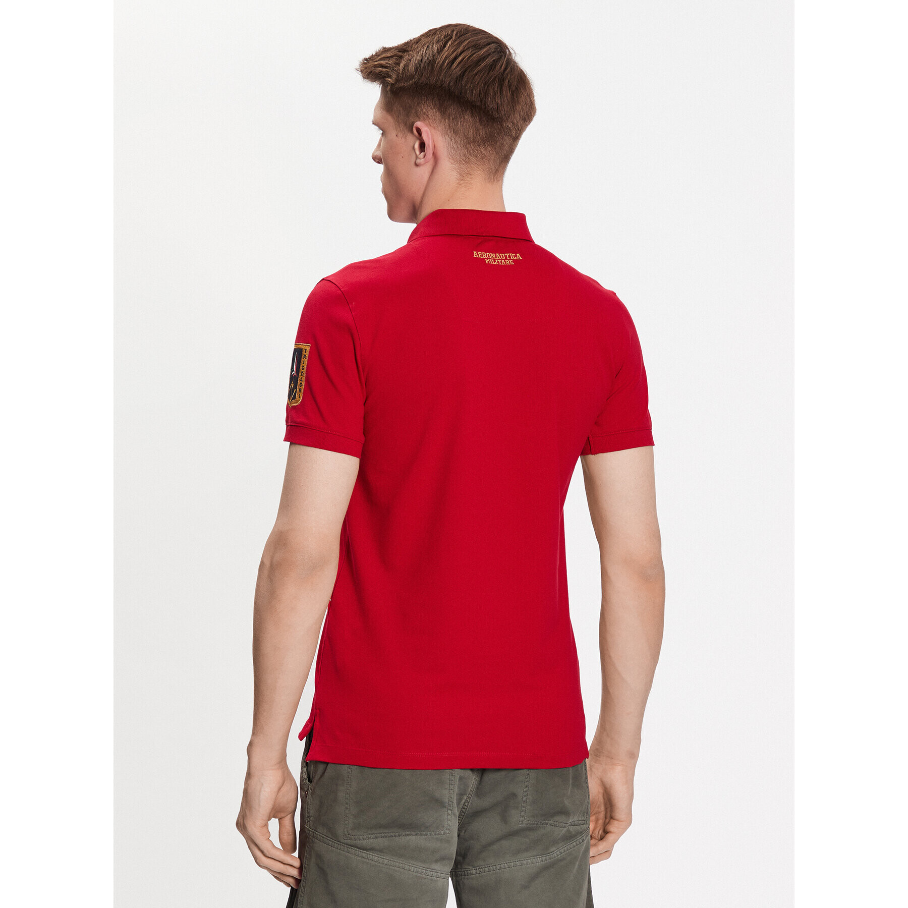 Aeronautica Militare Tricou polo 231PO1695P191 Roșu Regular Fit - Pled.ro