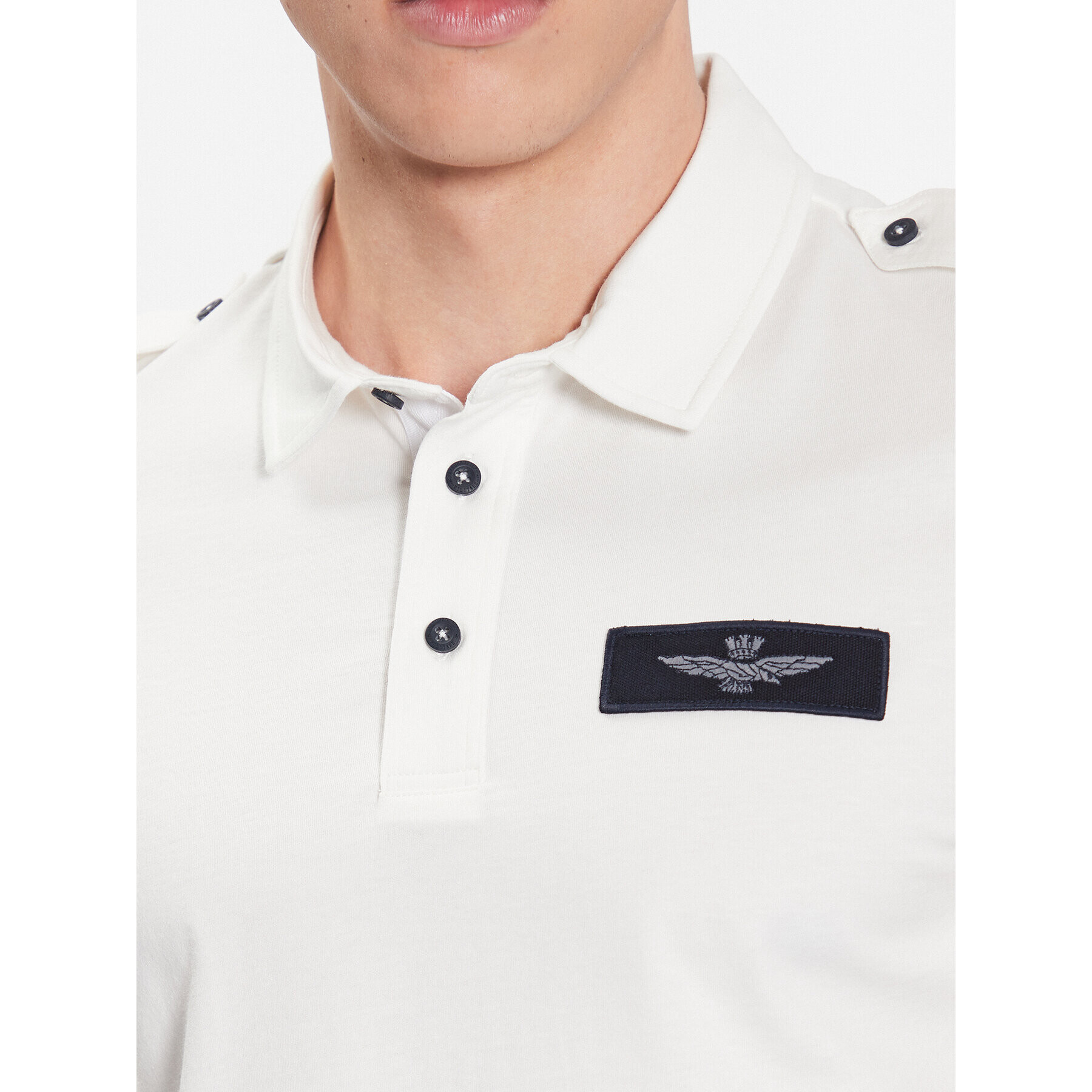 Aeronautica Militare Tricou polo 231PO1696J599 Alb Regular Fit - Pled.ro