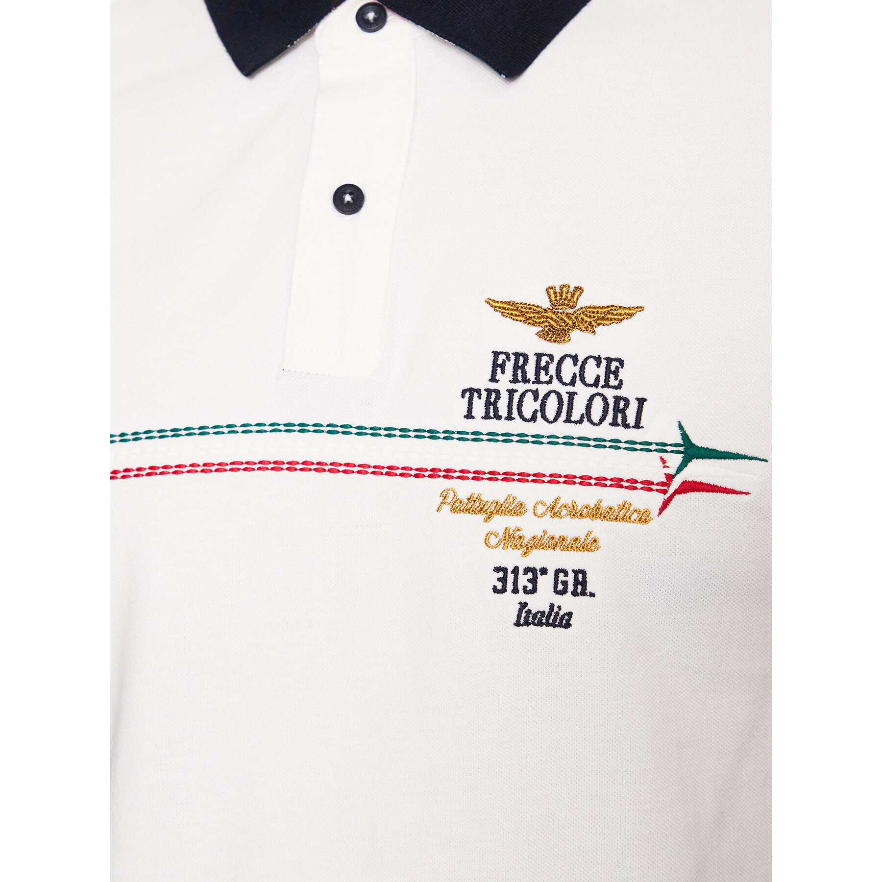 Aeronautica Militare Tricou polo 231PO1698P315 Alb Regular Fit - Pled.ro