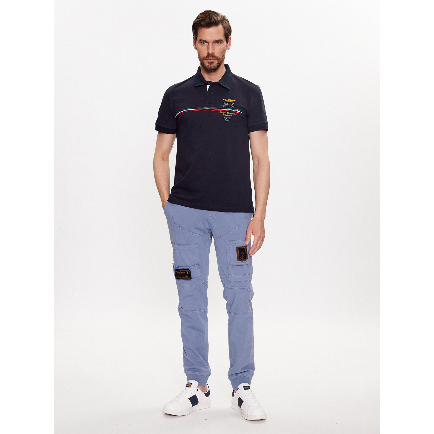 Aeronautica Militare Tricou polo 231PO1698P315 Bleumarin Regular Fit - Pled.ro