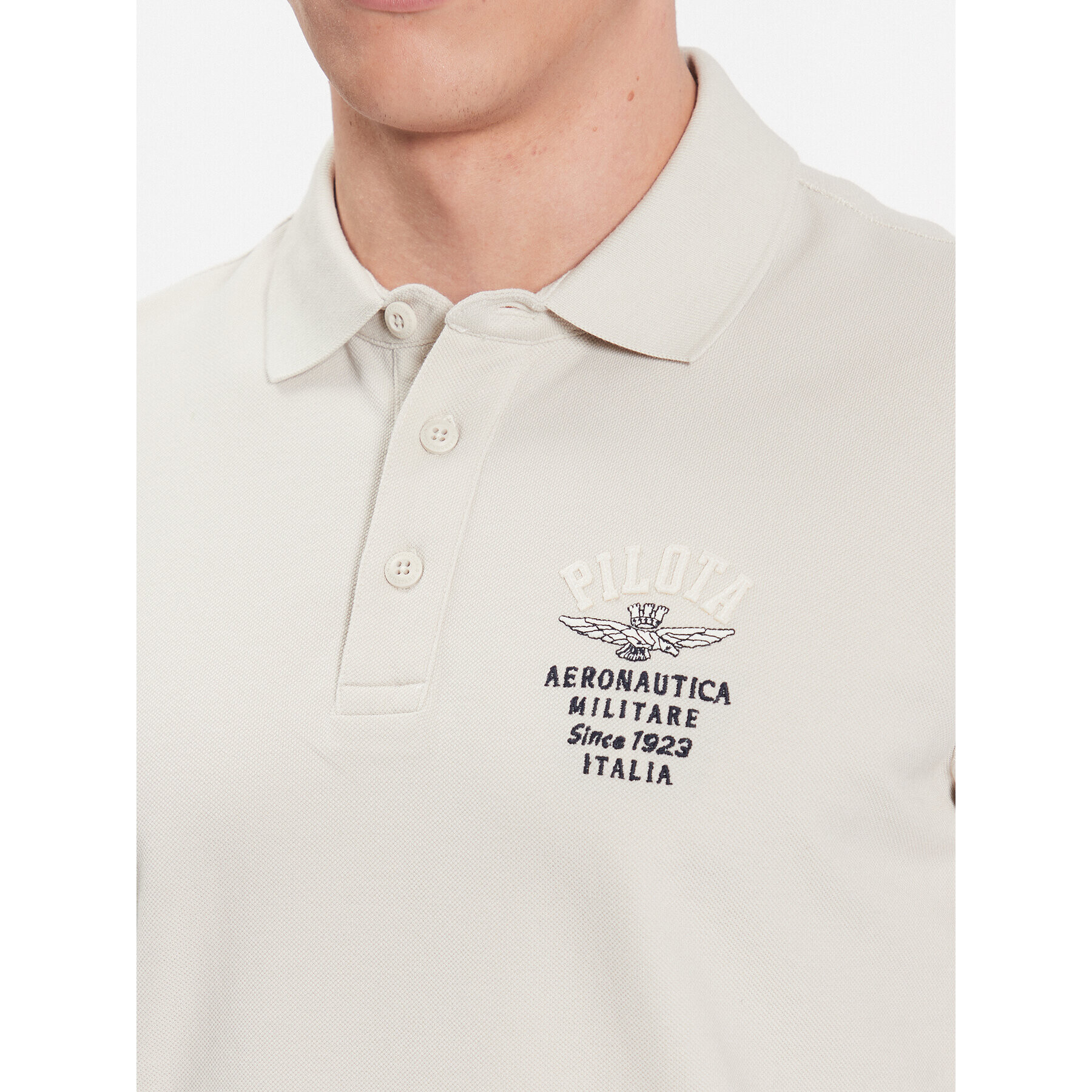 Aeronautica Militare Tricou polo 231PO1699P313 Bej Regular Fit - Pled.ro