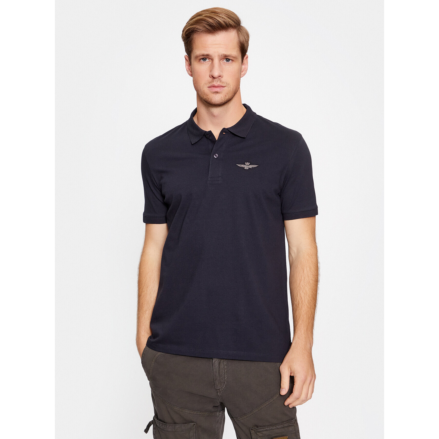 Aeronautica Militare Tricou polo 232PO1430P178 Bleumarin Regular Fit - Pled.ro