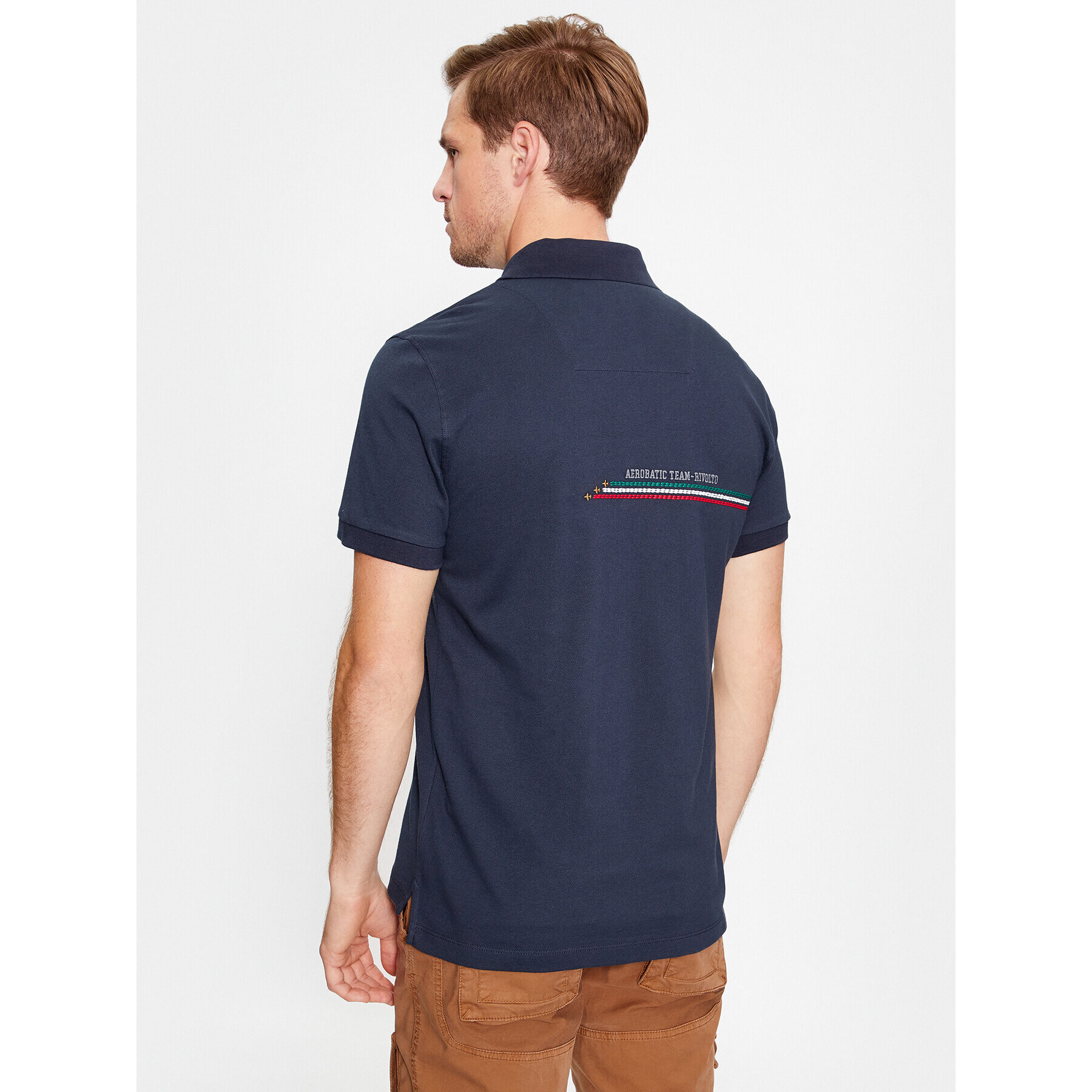 Aeronautica Militare Tricou polo 232PO1698P315 Bleumarin Regular Fit - Pled.ro