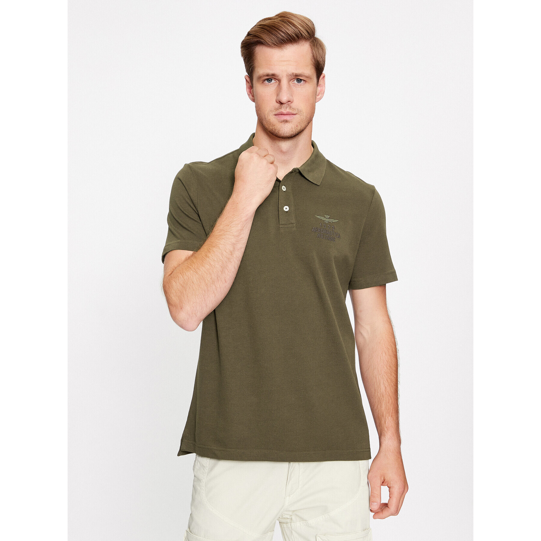 Aeronautica Militare Tricou polo 232PO1705P318 Verde Regular Fit - Pled.ro