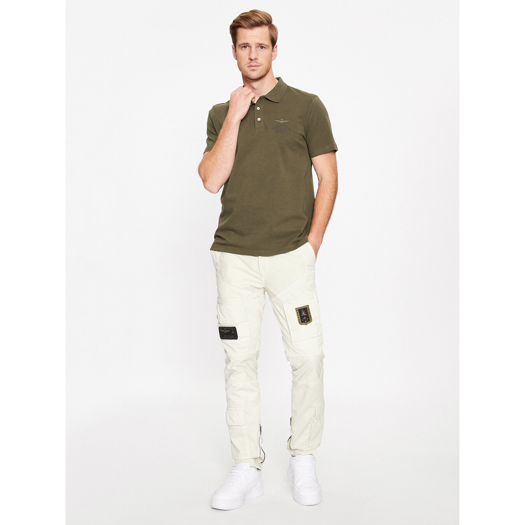 Aeronautica Militare Tricou polo 232PO1705P318 Verde Regular Fit - Pled.ro