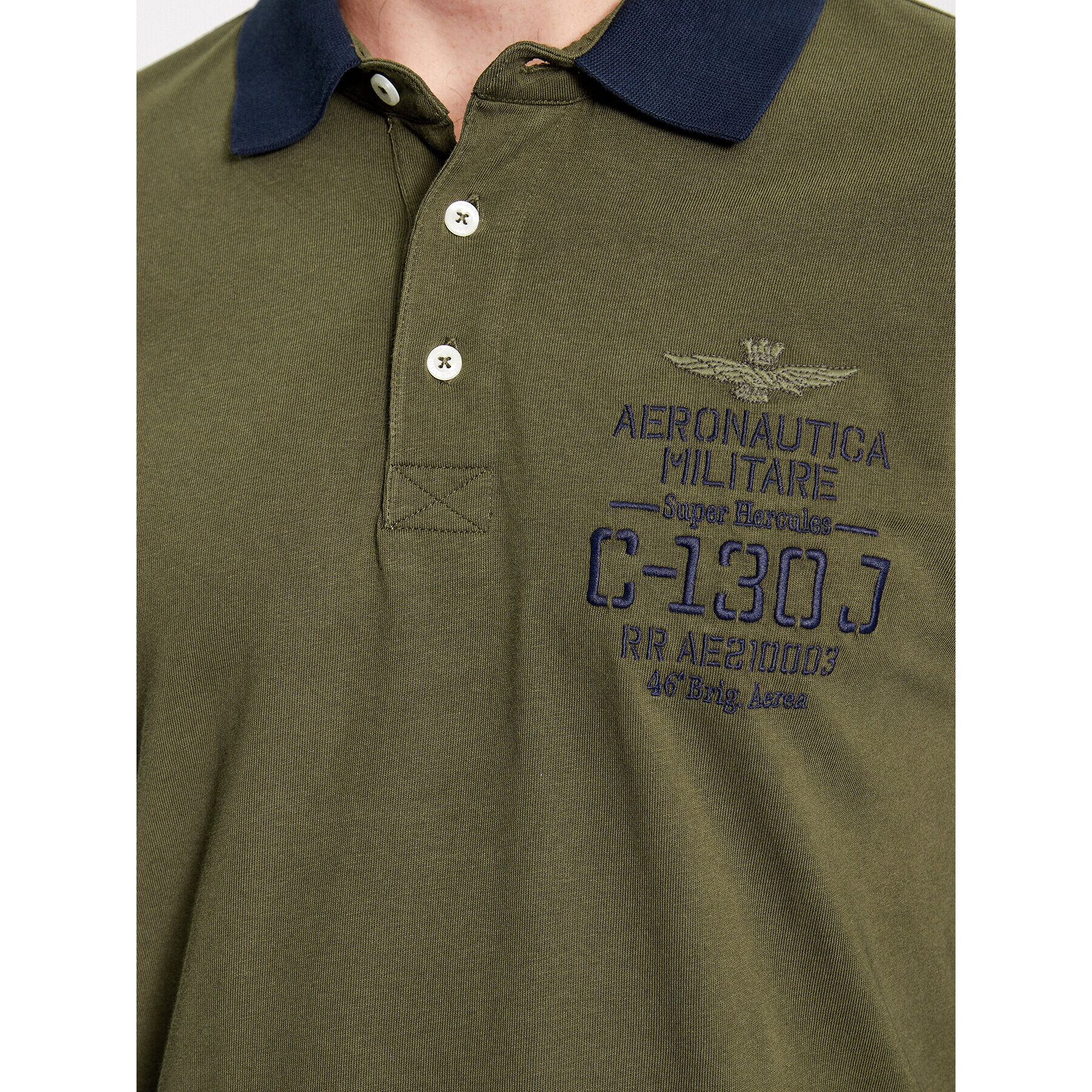 Aeronautica Militare Tricou polo 232PO1709J584 Verde Regular Fit - Pled.ro