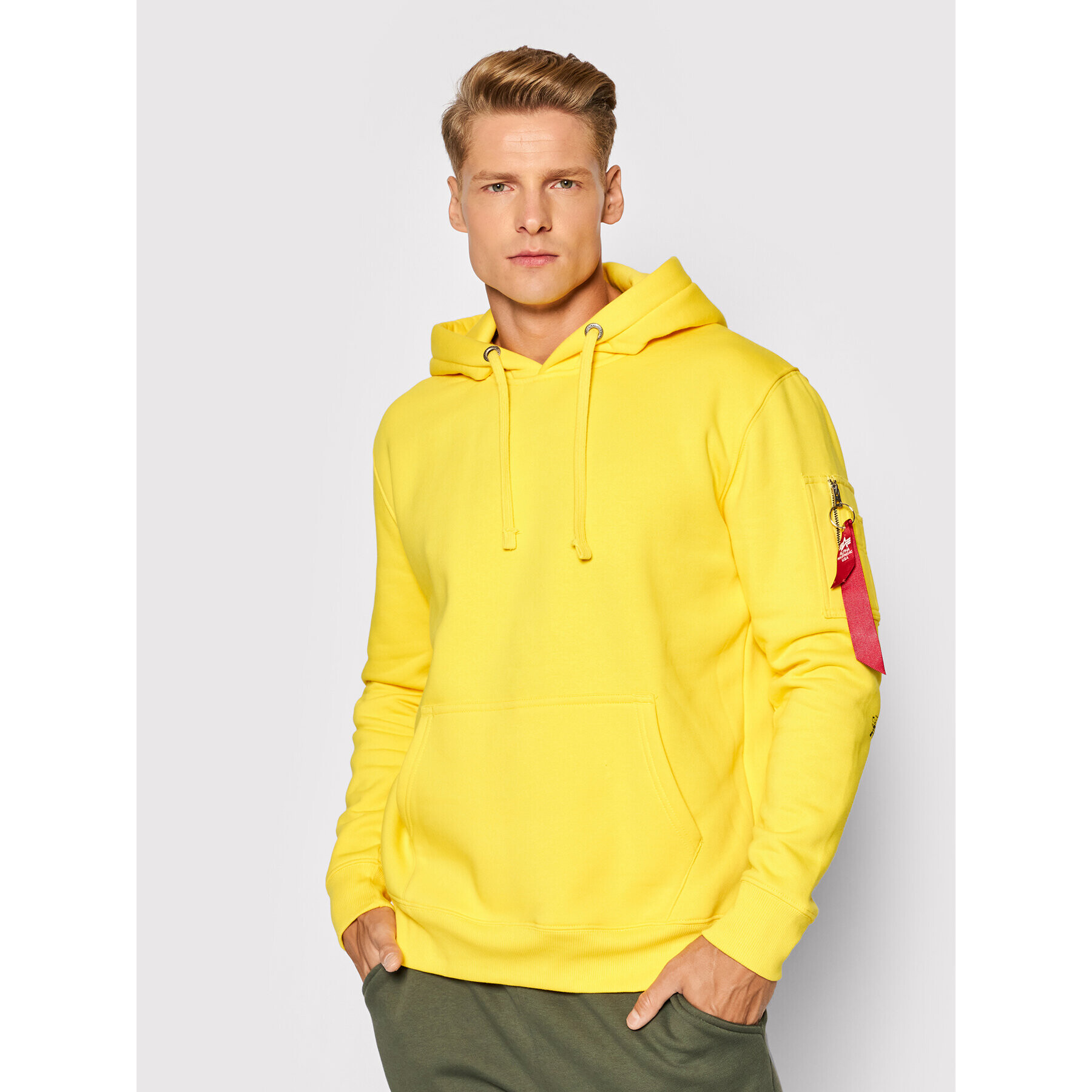 Alpha Industries Bluză 118336 Galben Regular Fit - Pled.ro