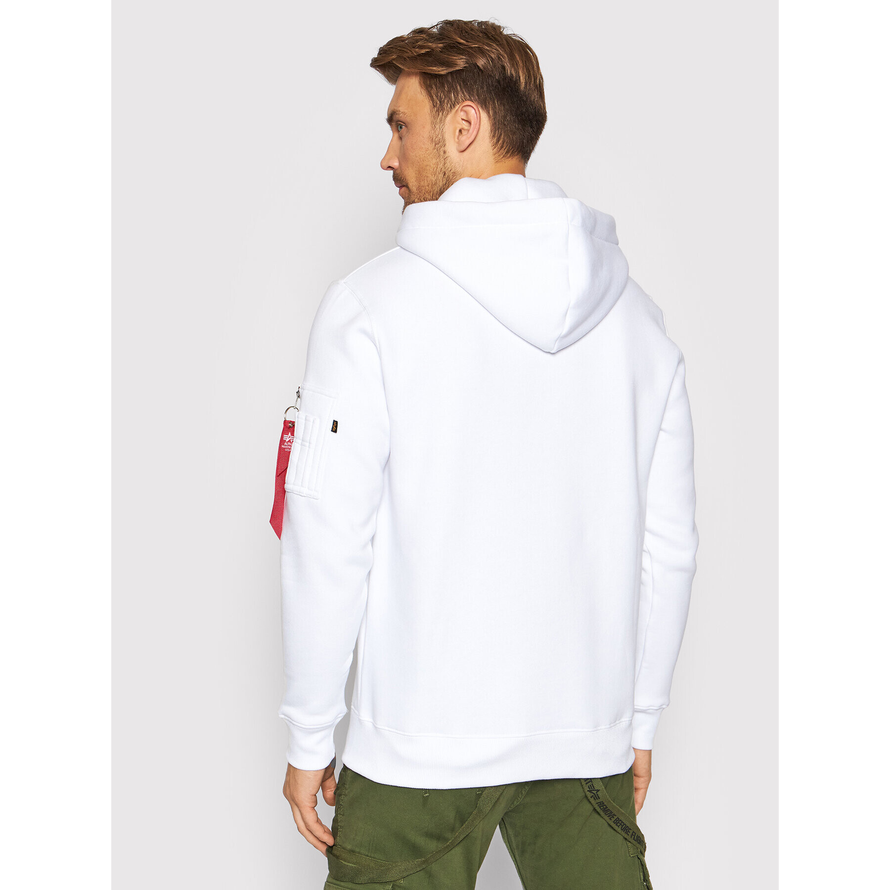 Alpha Industries Bluză 3D Logo 128341 Alb Regular Fit - Pled.ro