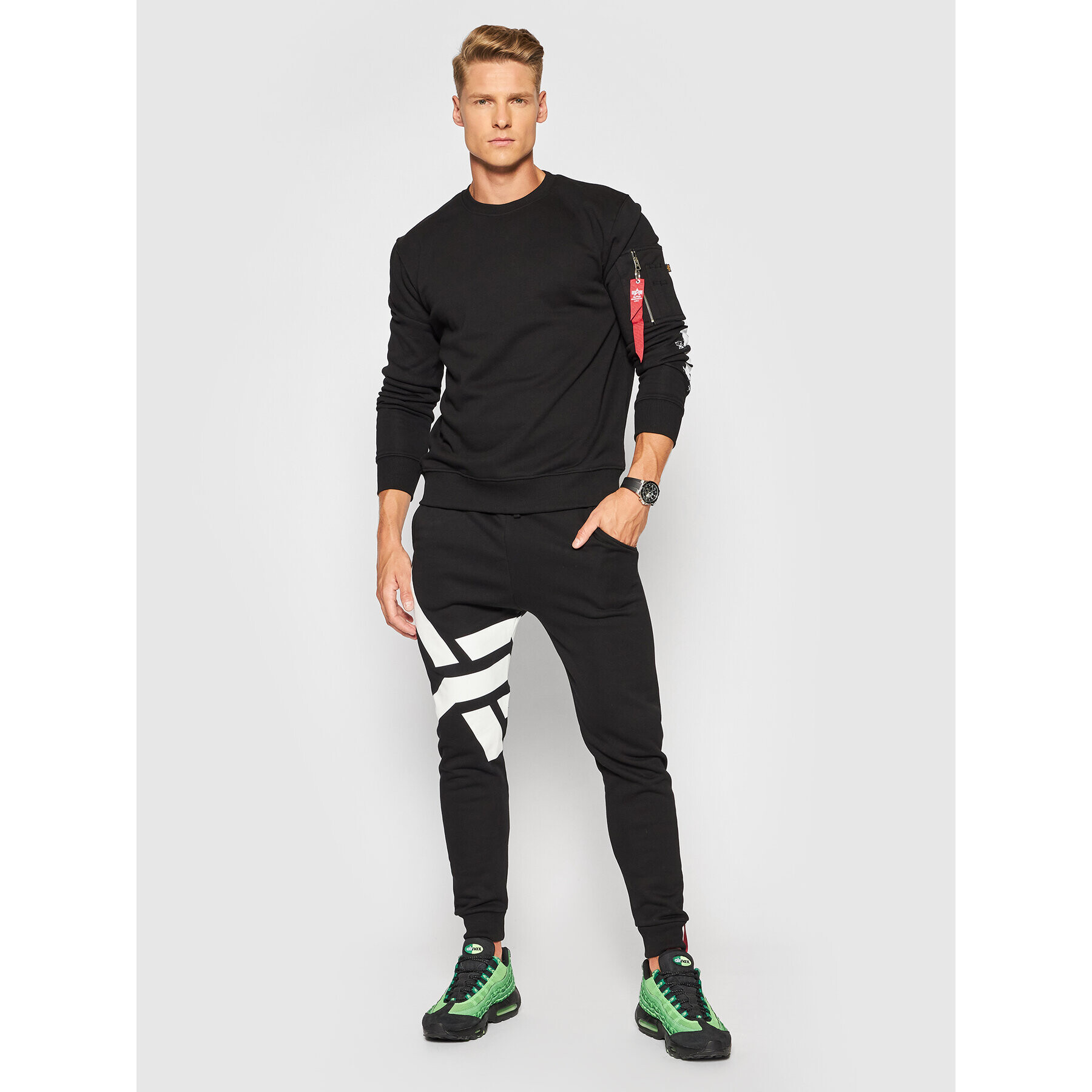 Alpha Industries Bluză Ai Bp 118303 Negru Regular Fit - Pled.ro