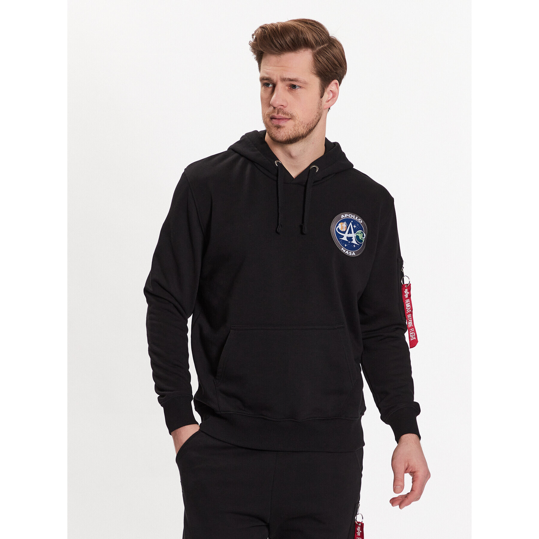 Alpha Industries Bluză Appolo Mission 106338 Negru Regular Fit - Pled.ro