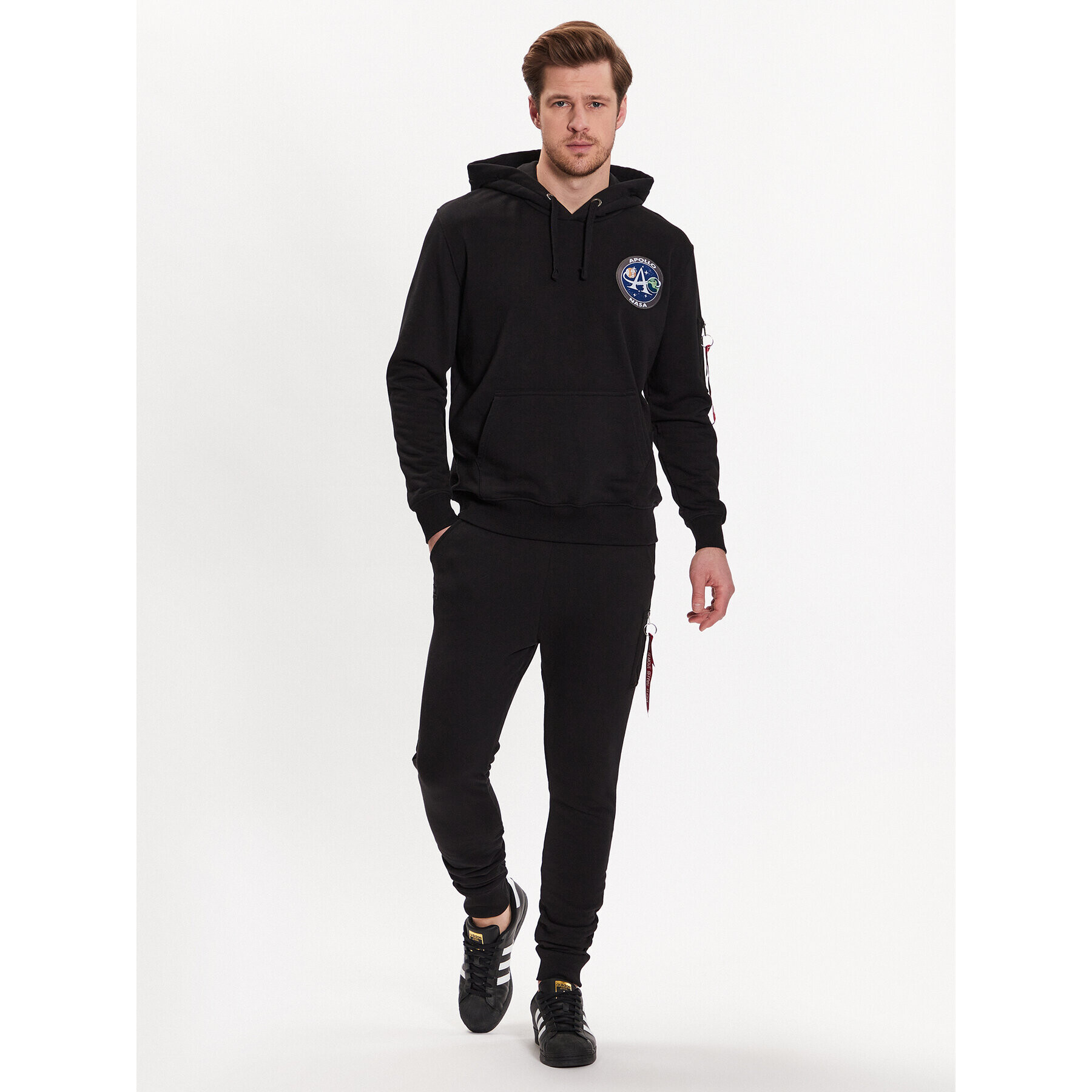 Alpha Industries Bluză Appolo Mission 106338 Negru Regular Fit - Pled.ro