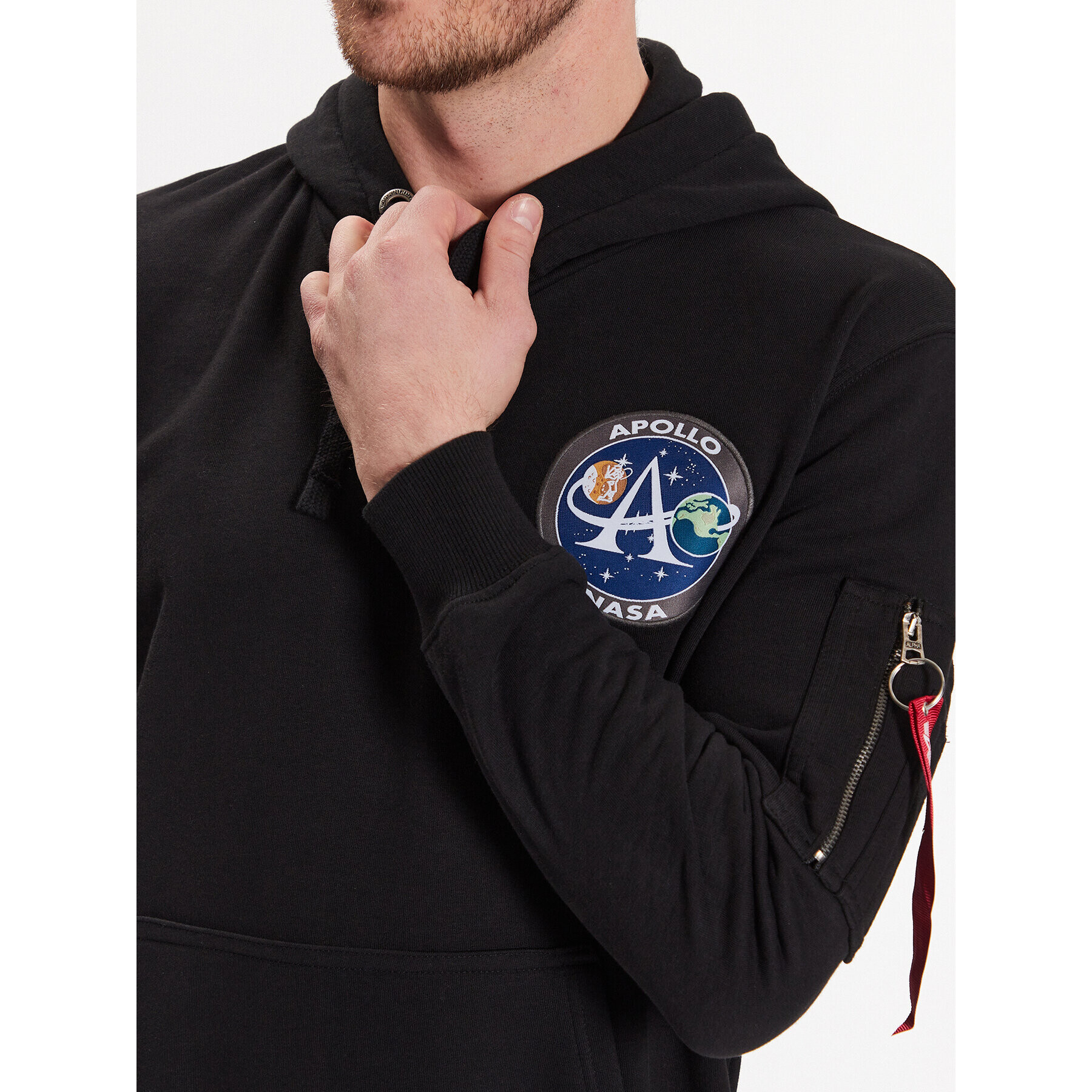 Alpha Industries Bluză Appolo Mission 106338 Negru Regular Fit - Pled.ro