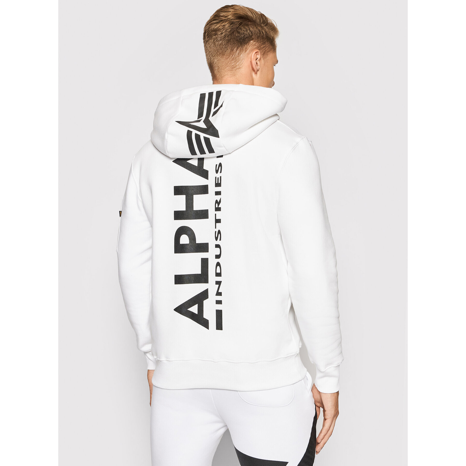 Alpha Industries Bluză Back Print 178318 Alb Regular Fit - Pled.ro