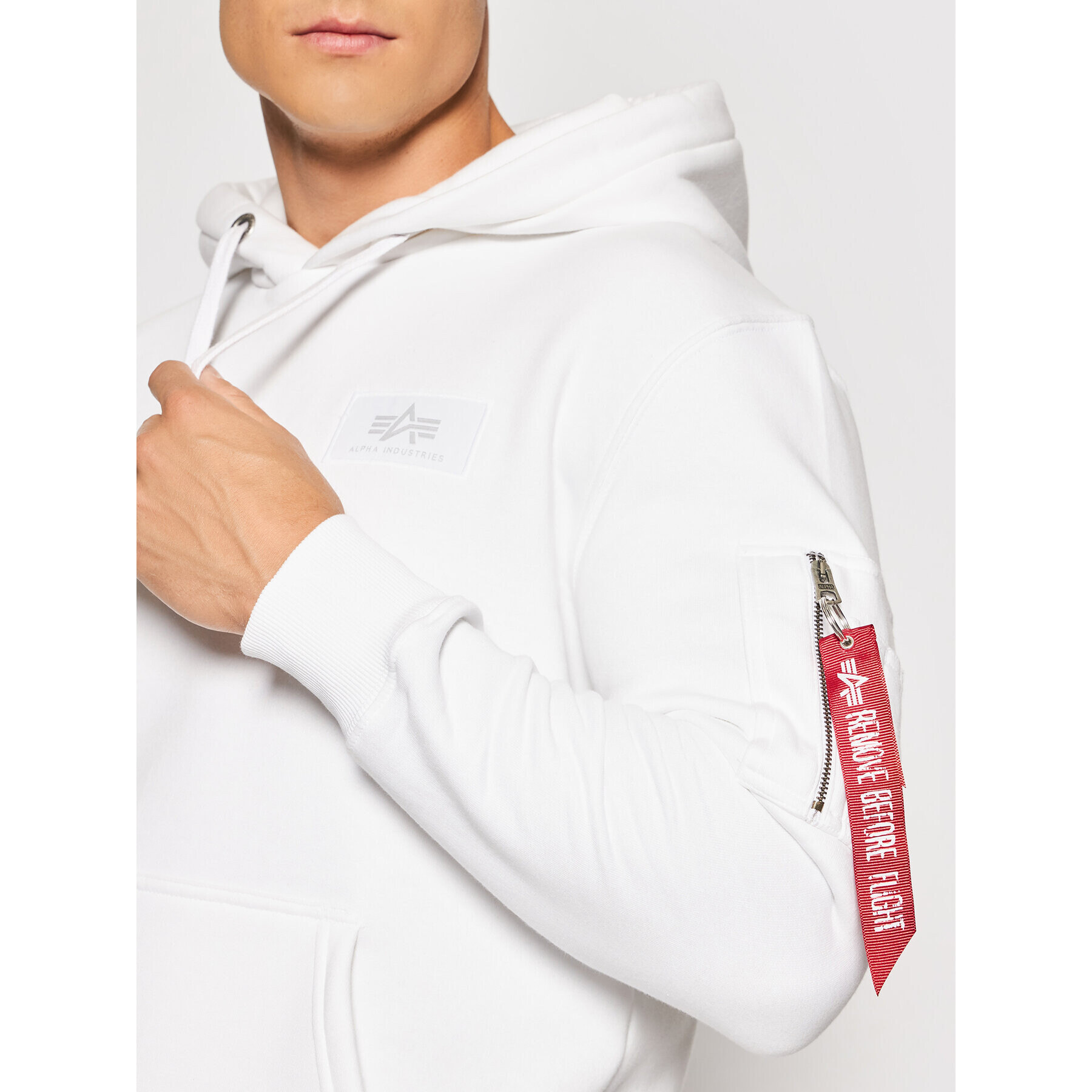 Alpha Industries Bluză Back Print 178318 Alb Regular Fit - Pled.ro