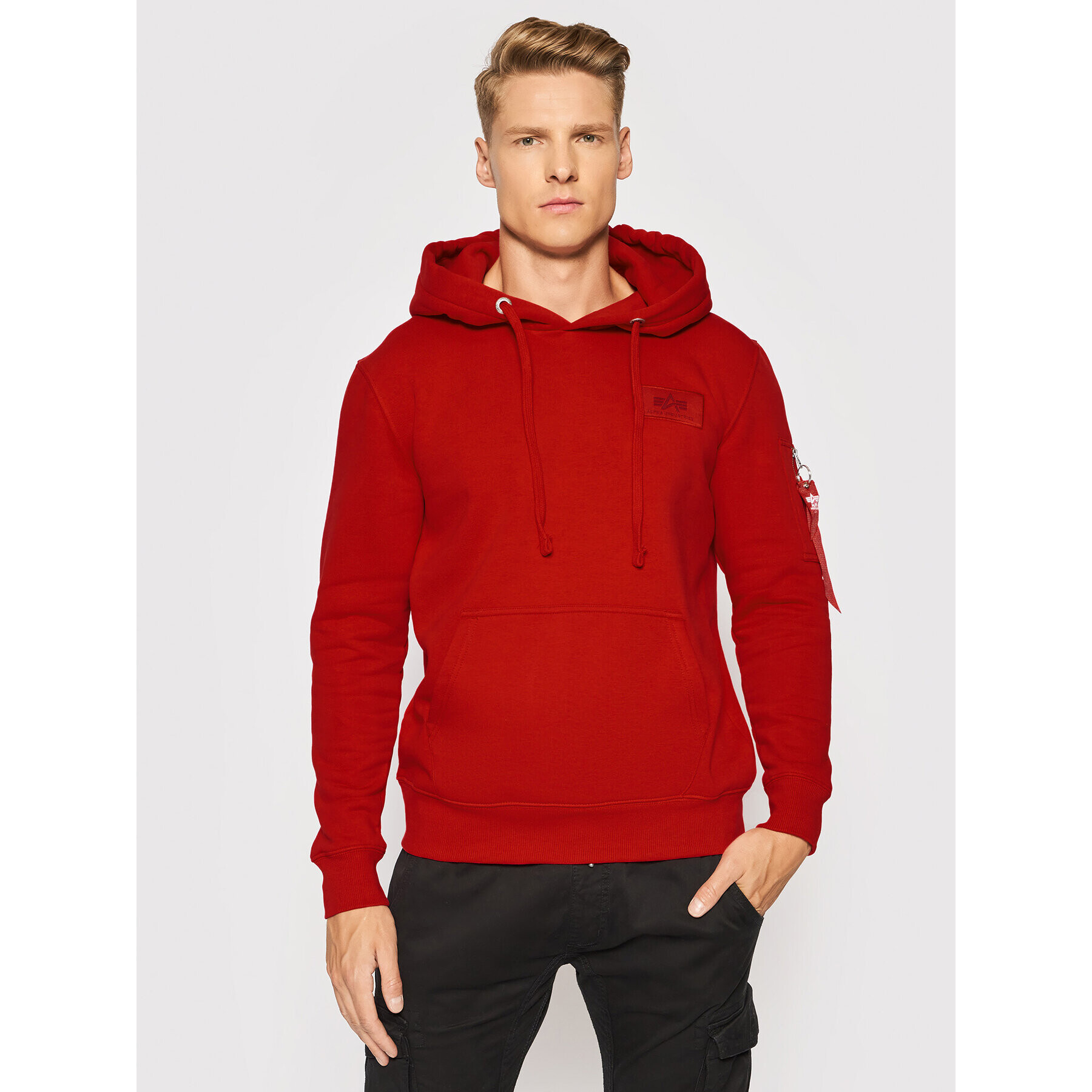 Alpha Industries Bluză Back Print 178318 Roșu Regular Fit - Pled.ro