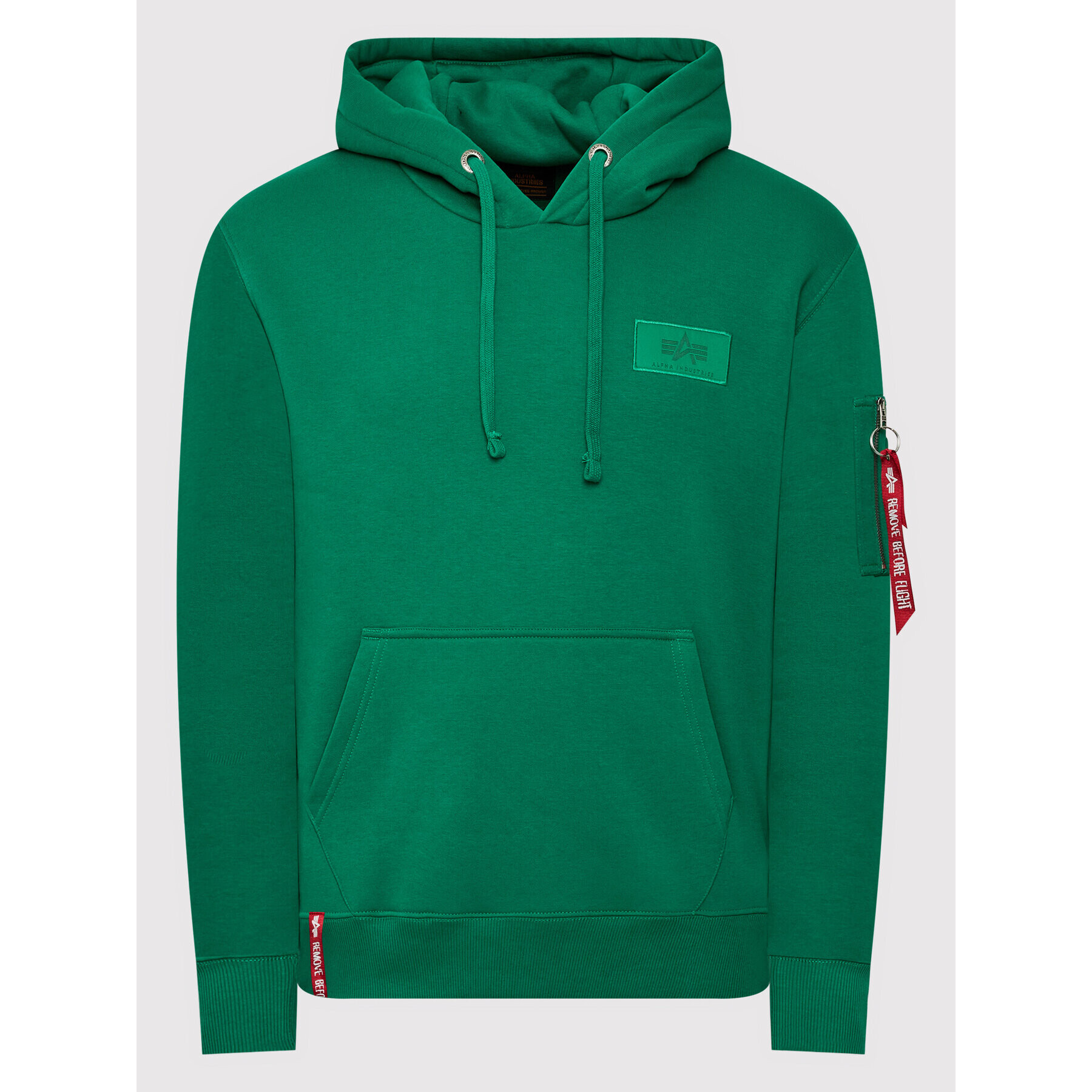 Alpha Industries Bluză Back Print 178318 Verde Regular Fit - Pled.ro