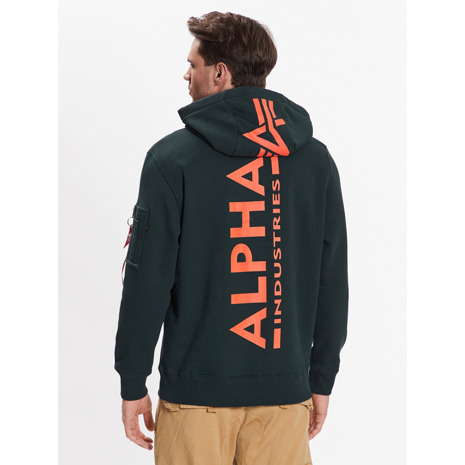 Alpha Industries Bluză Back Print 178318 Bleumarin Regular Fit - Pled.ro