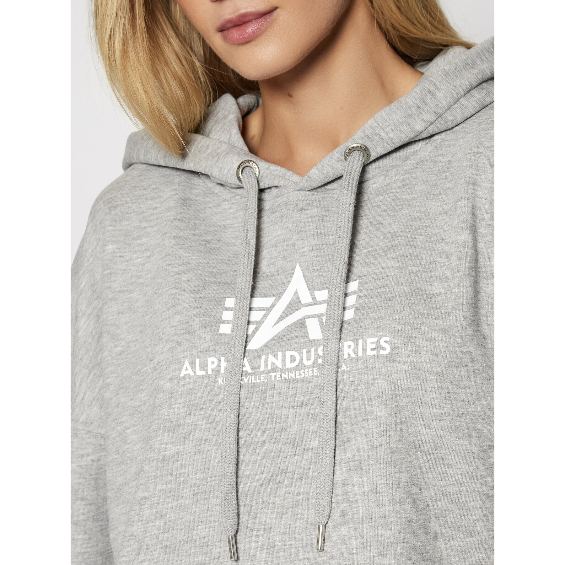 Alpha Industries Bluză Basic 116057 Gri Oversize - Pled.ro