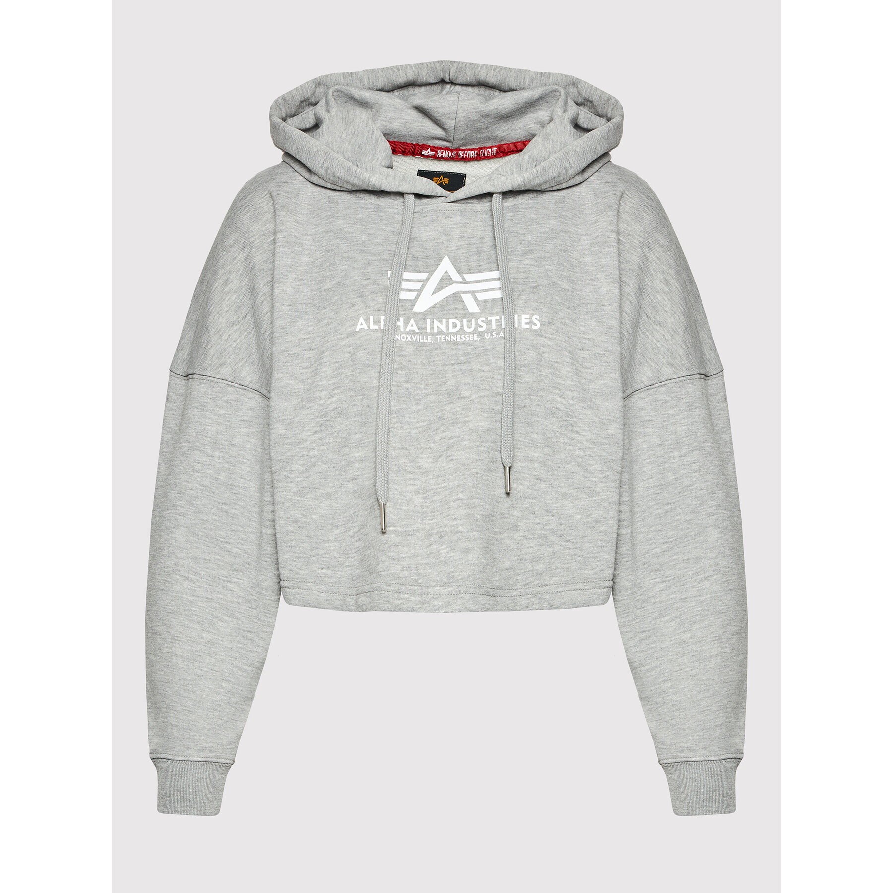 Alpha Industries Bluză Basic 116057 Gri Oversize - Pled.ro