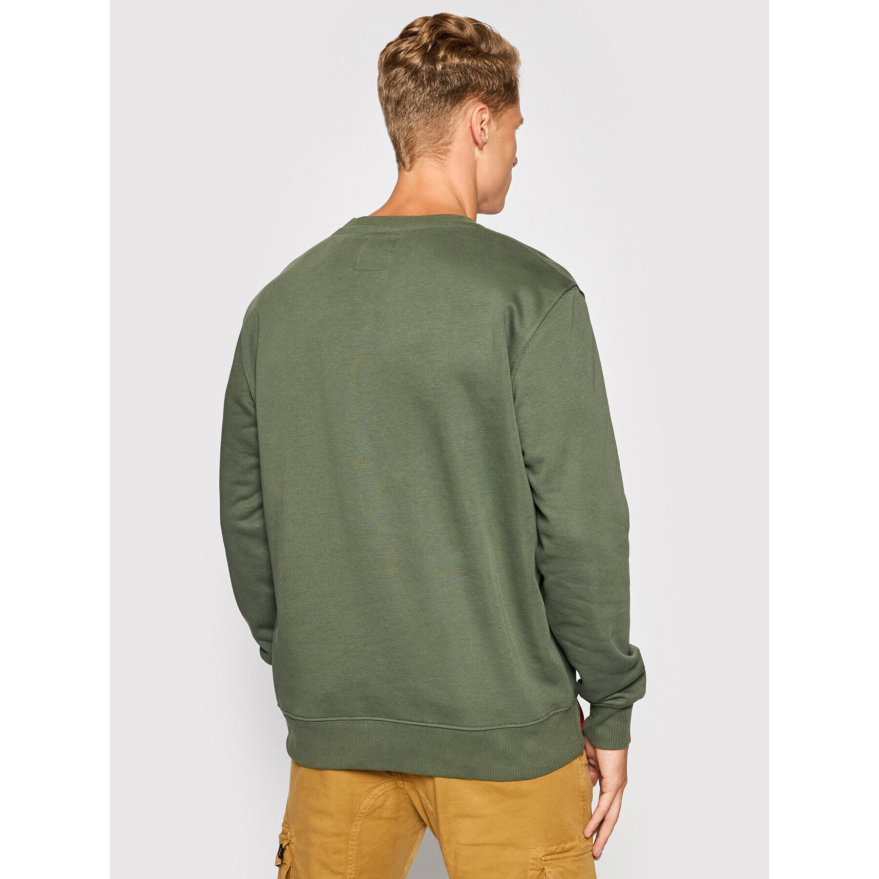 Alpha Industries Bluză Basic 118302 Verde Regular Fit - Pled.ro